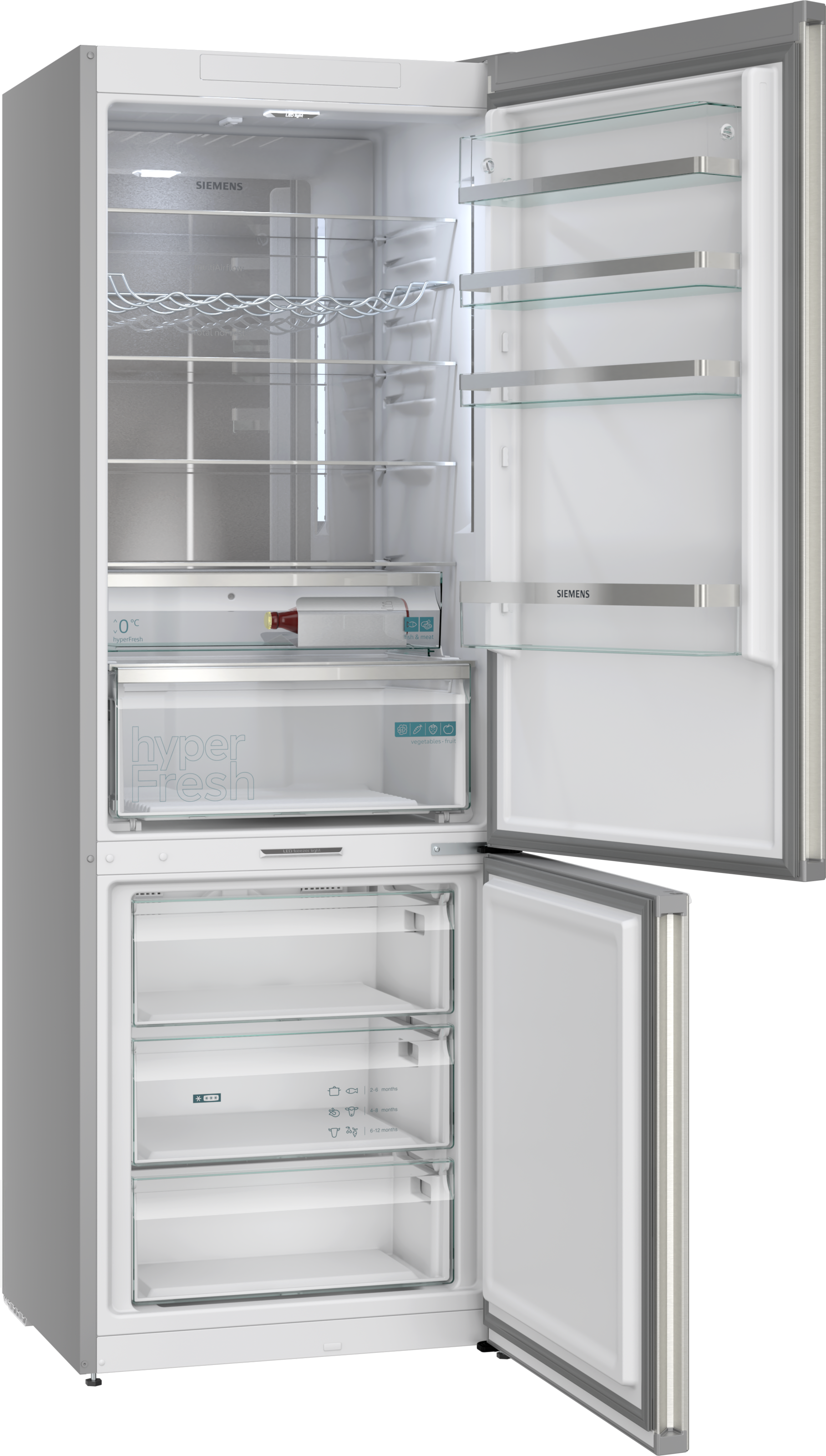 SIEMENS Kühl-/Gefrierkombination iQ500 »KG49NAIBG« 203 cm hoch 70 cm breit hyperFresh System für frisches Obst und Gemüse sowie Total noFrost