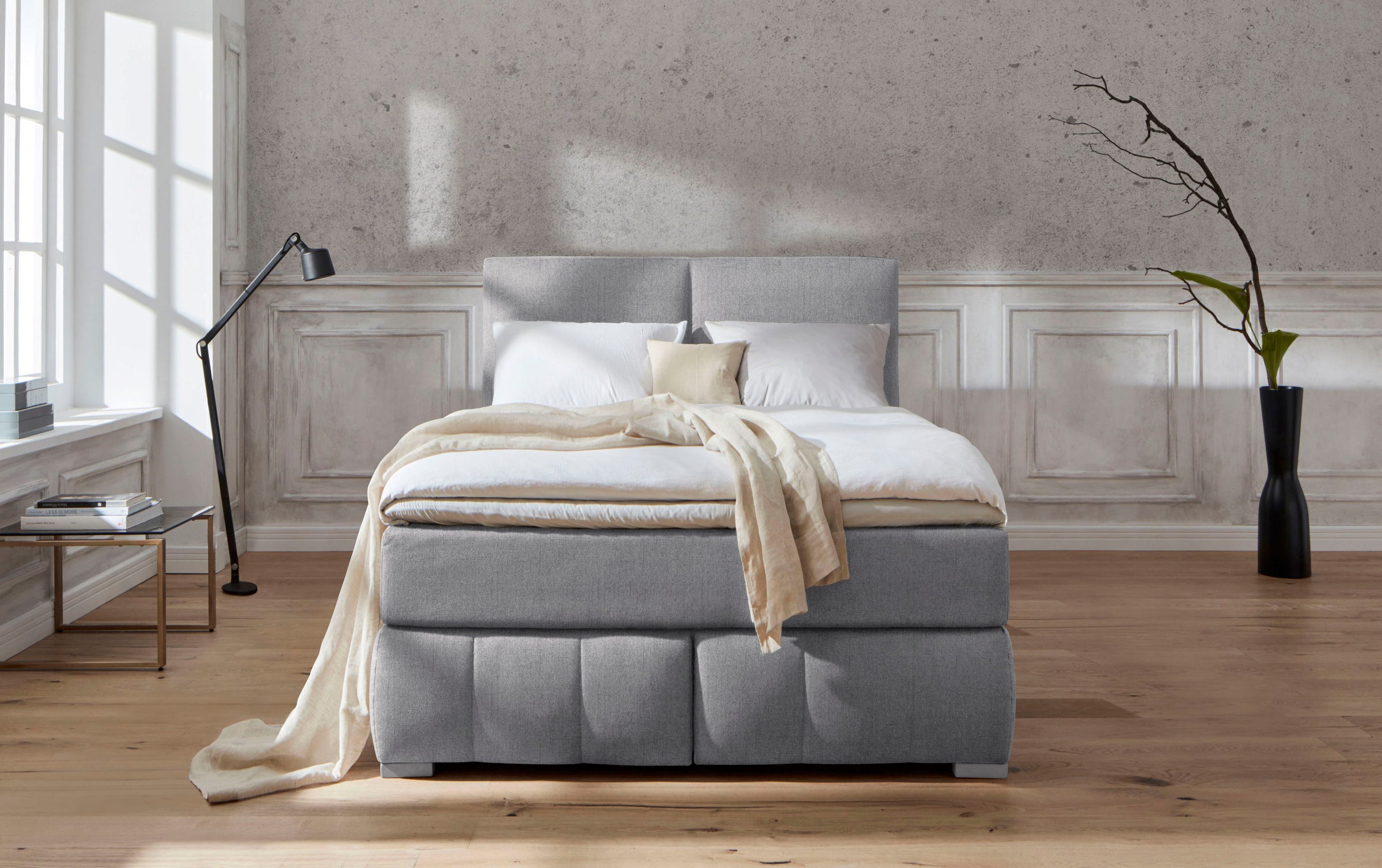 Home affaire Boxspringbett "Wehma" inkl. Topper in 3 verschiedenen Matratze günstig online kaufen