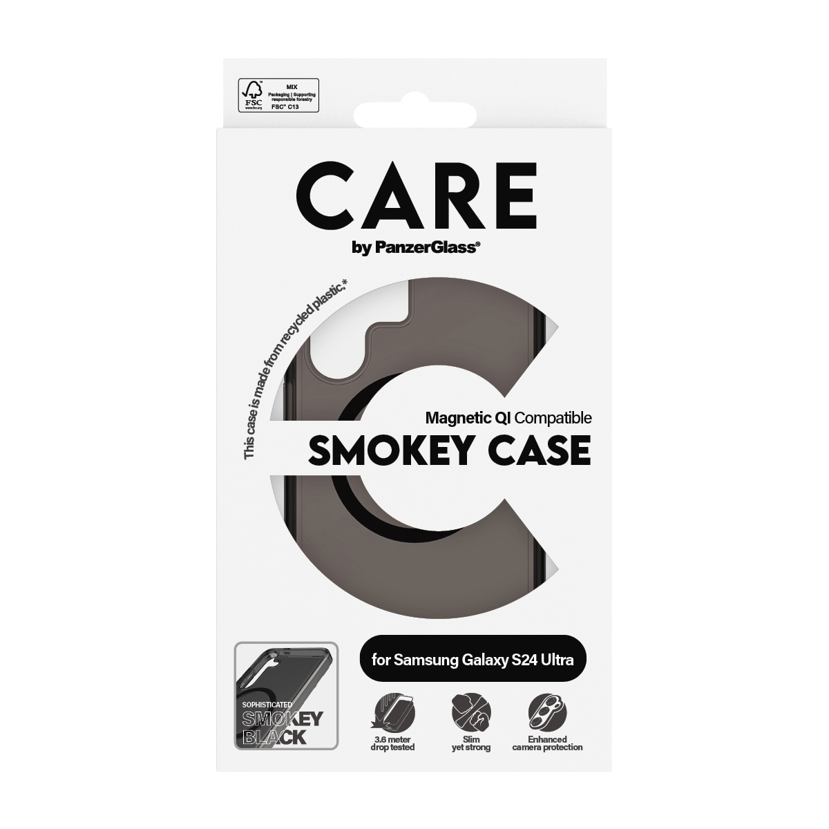 CARE by PanzerGlass Handyhülle »Magnetic Compatible Smokey Case für Samsung Galaxy S24 Ultra« Backcover, Schutzhülle, Handyschutzhülle, Case, Schutzcase, stoßfest