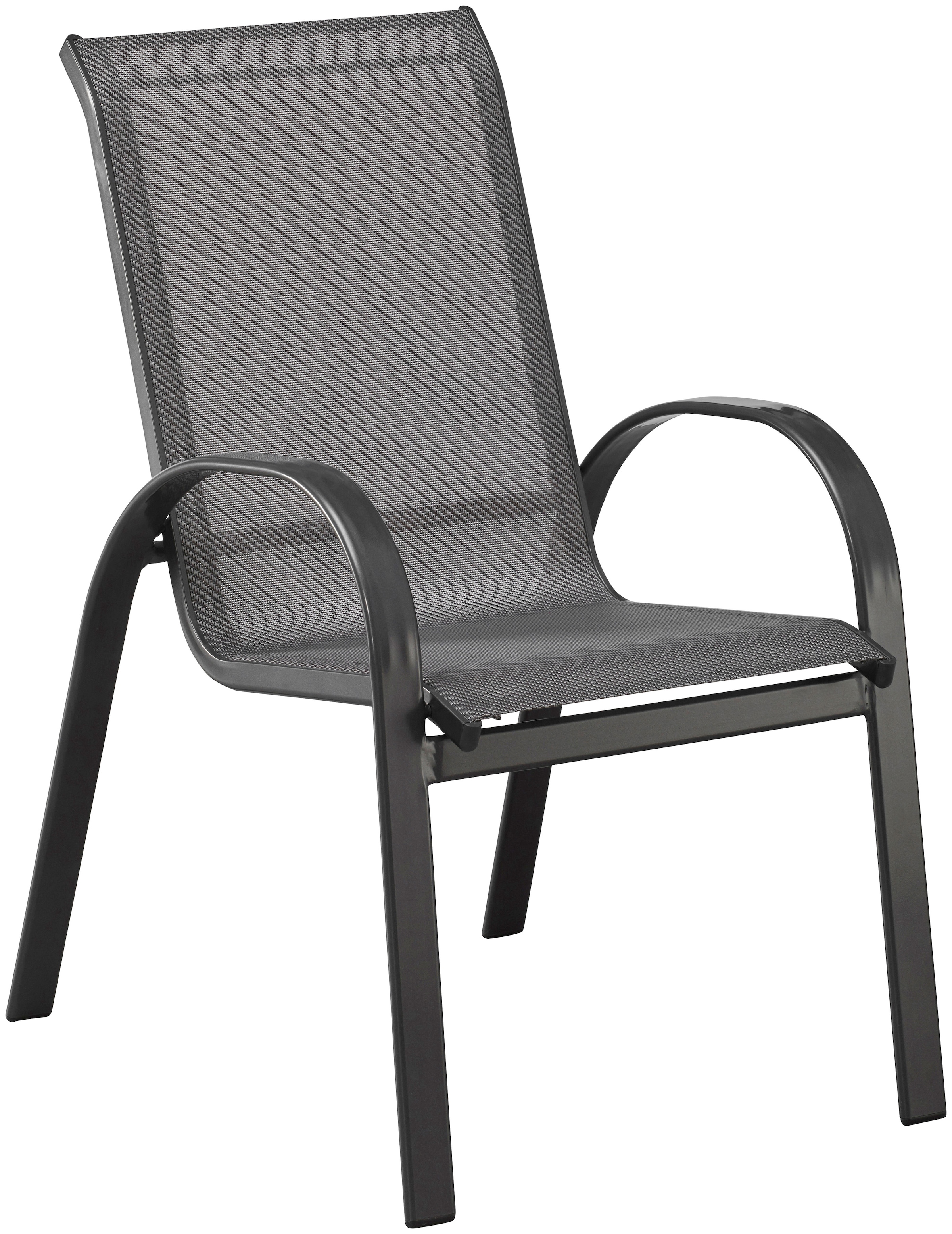 MERXX Garten-Essgruppe »Amalfi, TOPSELLER!«, (9 tlg., 8 Stapelsessel, 1 Ausziehtisch 180(240)x100 cm), pulverbeschichtetes Aluminium, 100 % Polyester,für 8 Personen geeignet