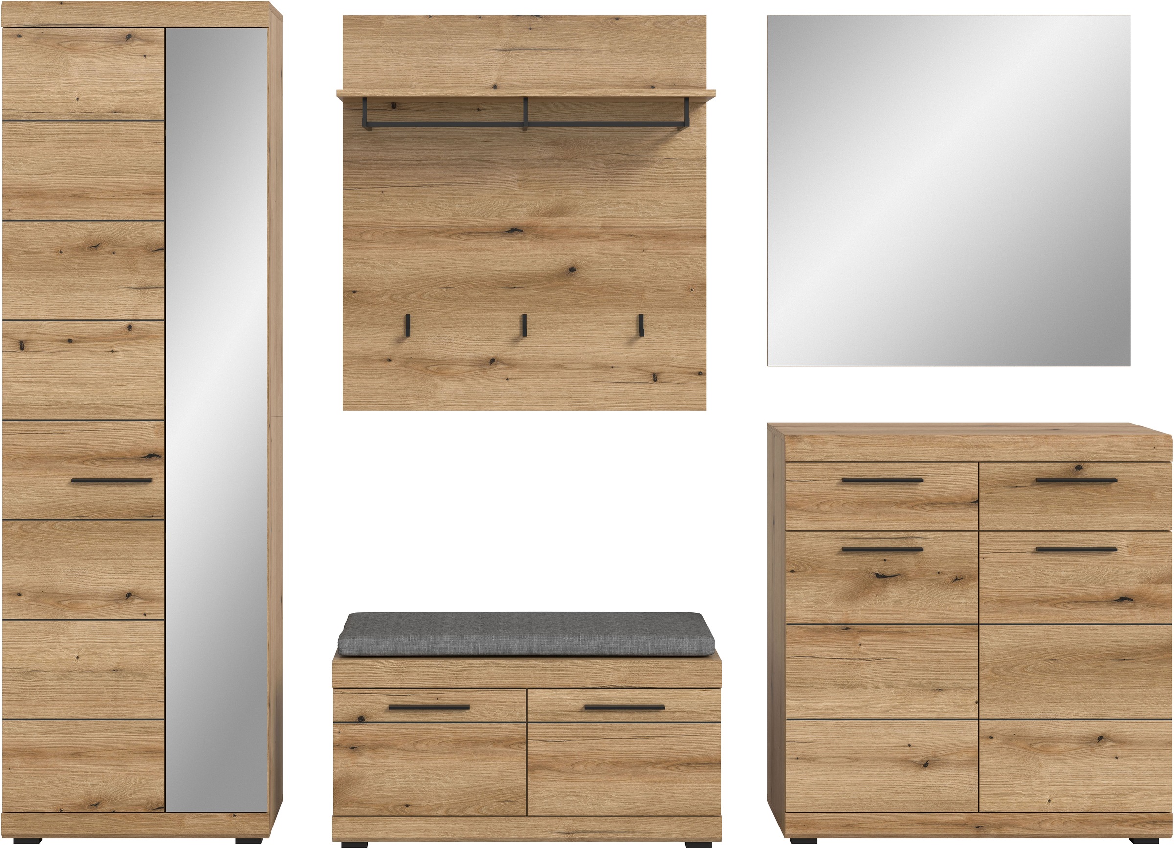 INOSIGN Garderoben-Set, (Komplett-Set, 5 St.), Scout Garderobenkombination 5-tlg., Flur, Diele