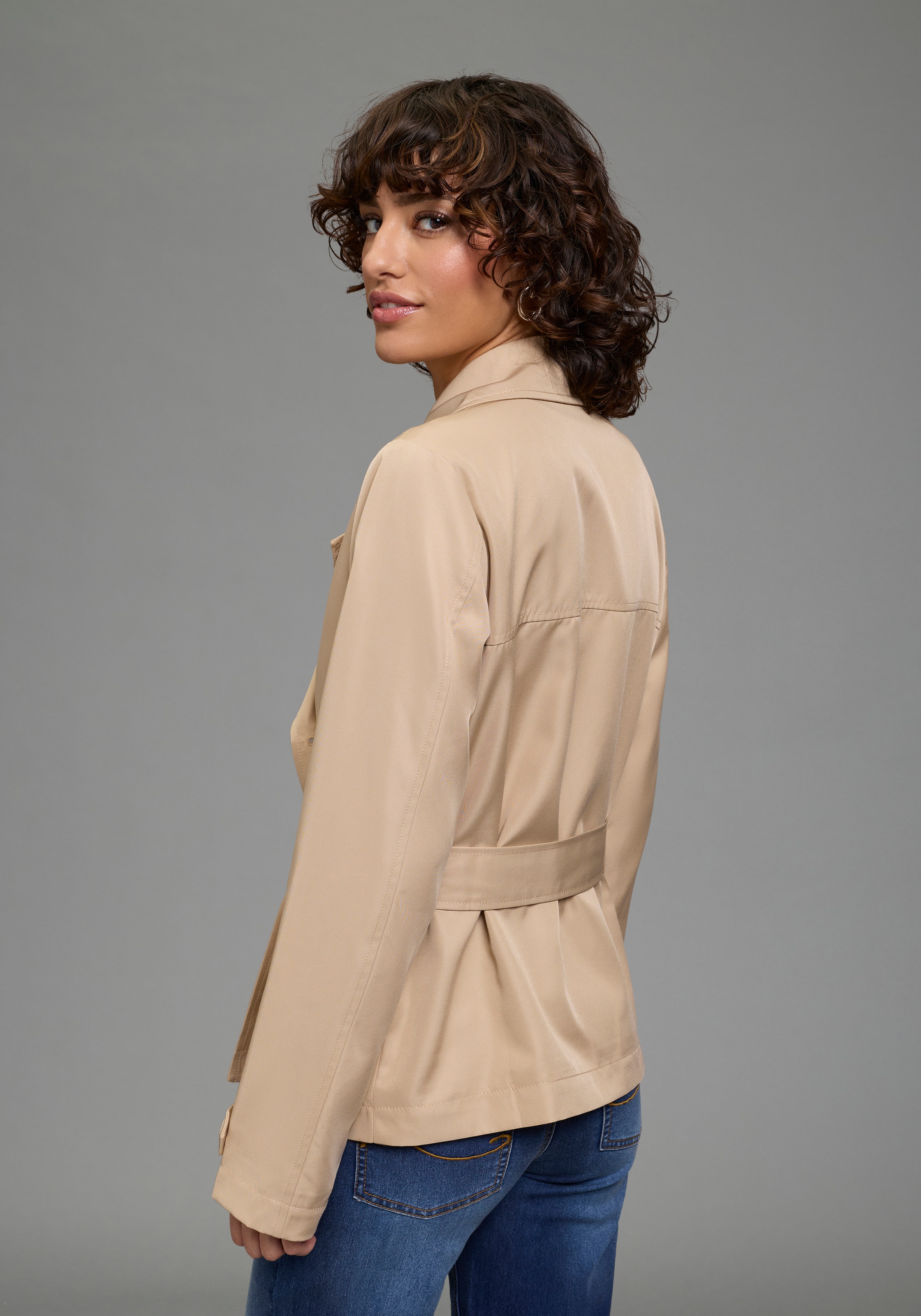 Laura Scott Kurzjacke kurzer Trenchcoat, Übergangsjacke, zweireihiger Versc günstig online kaufen