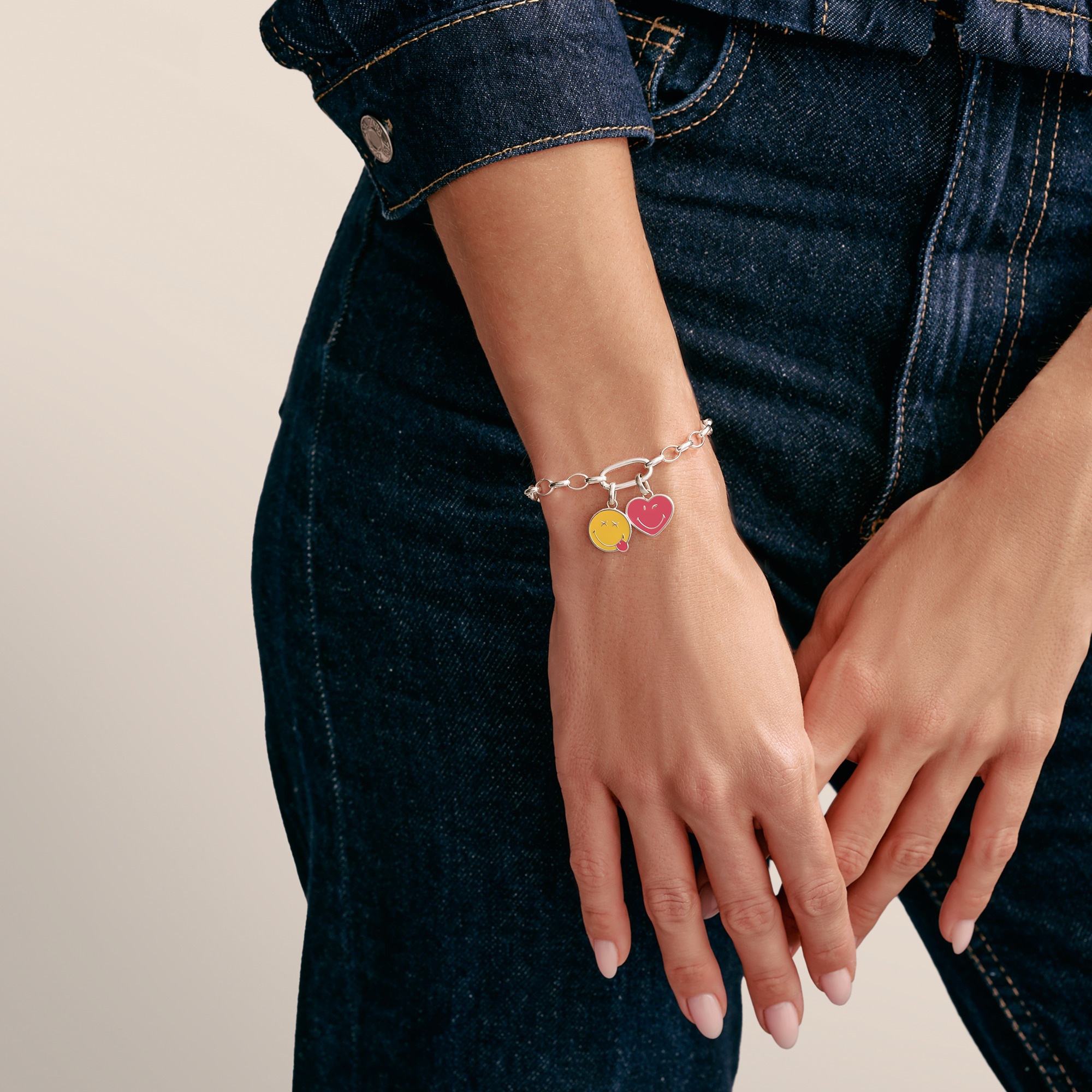 THOMAS SABO Charm-Einhänger »SMILEYWORLD® Heart Charm - Connect«