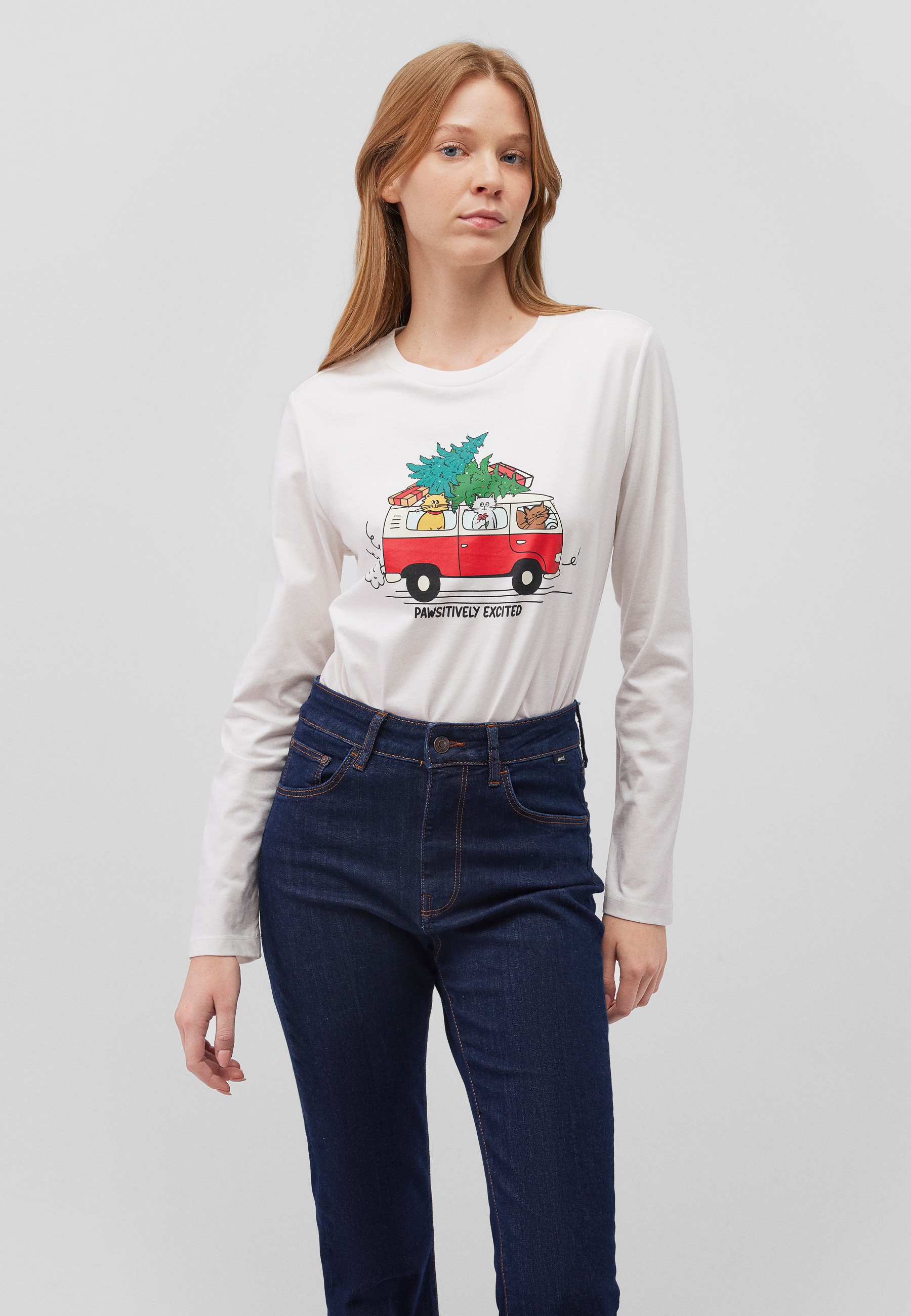 Mavi Langarmshirt »PAWSITIVELY LONGSLEEVE«, Longsleeve X-Mas