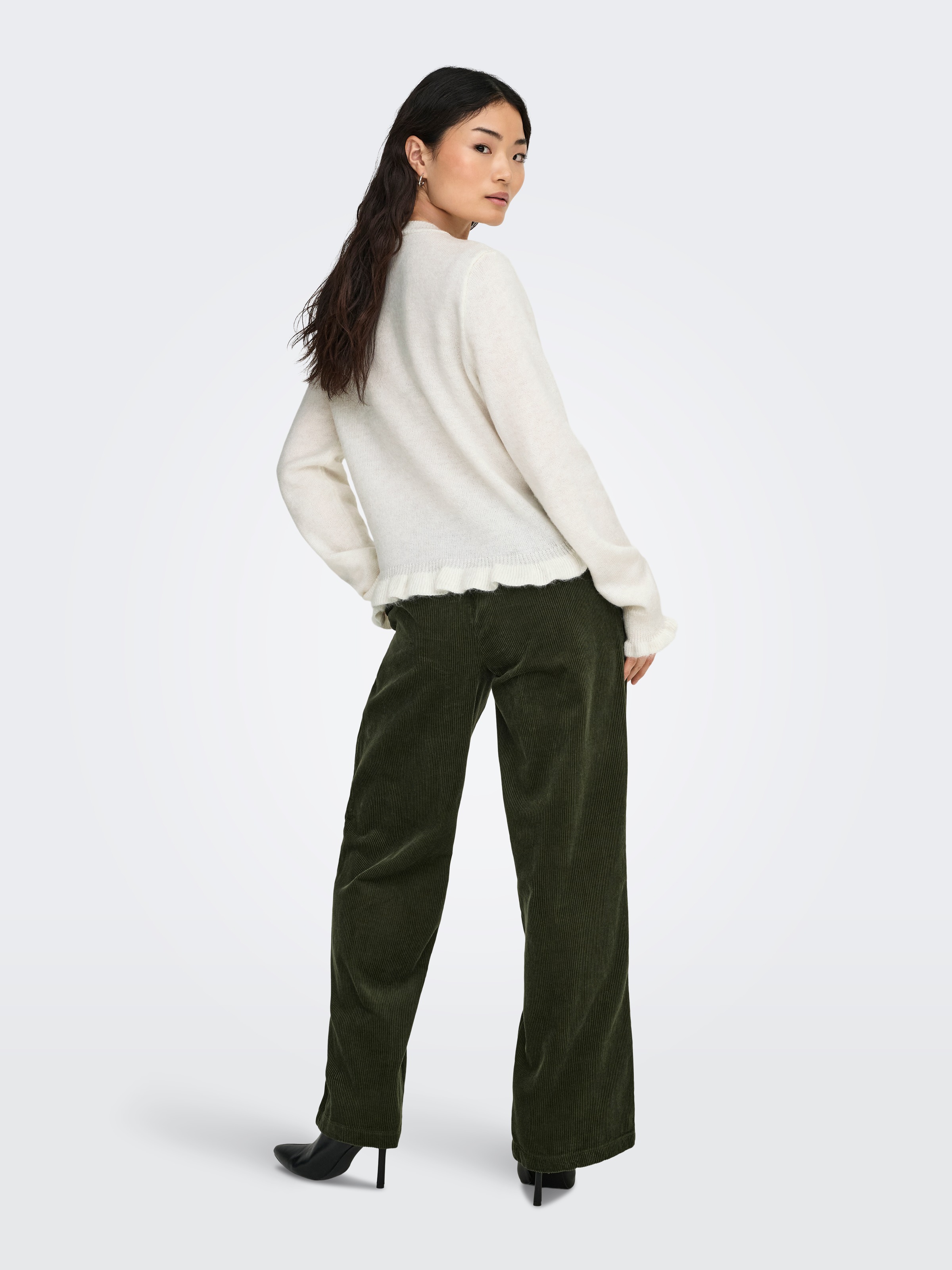 JDY Strickjacke »JDYLETTY L/S ON FRILL CARDIGAN KNT NOOS«