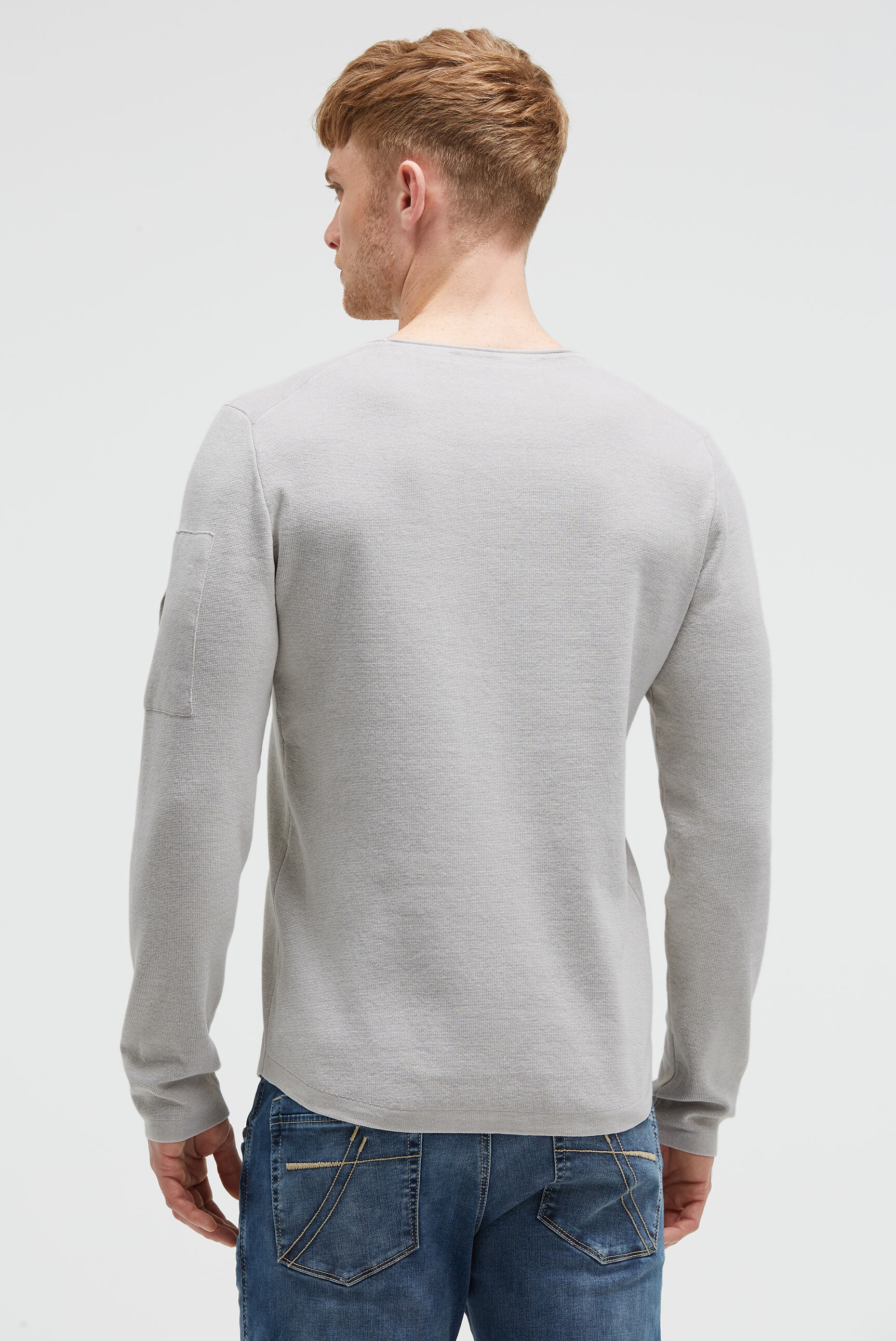 CAMP DAVID Rundhalspullover aus Feinstrick