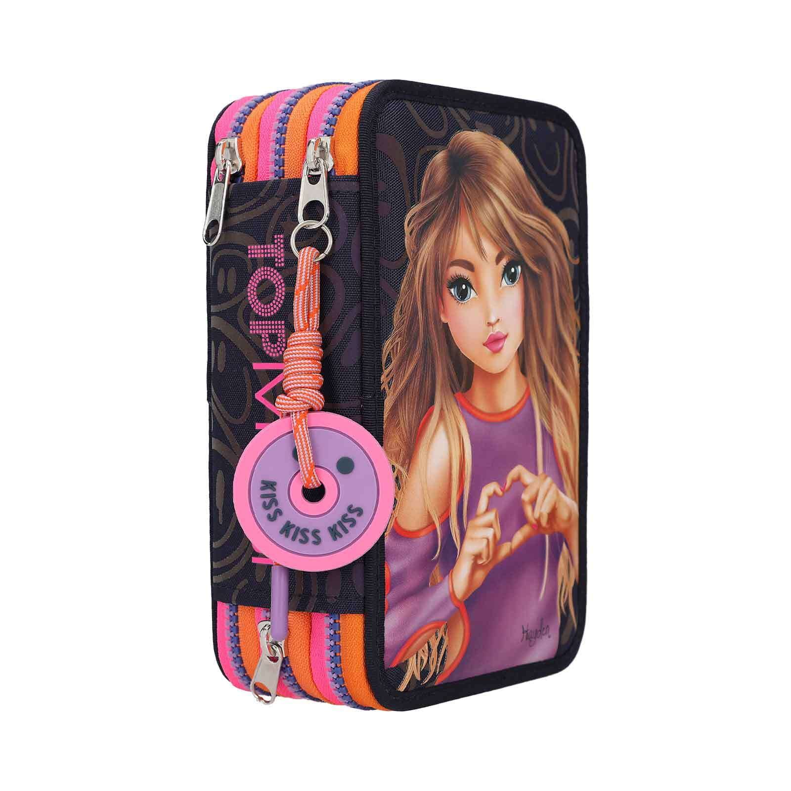 Depesche Buntstift »3-Fach Federtasche Night Light inkl. Stifte TOPModel bunt«
