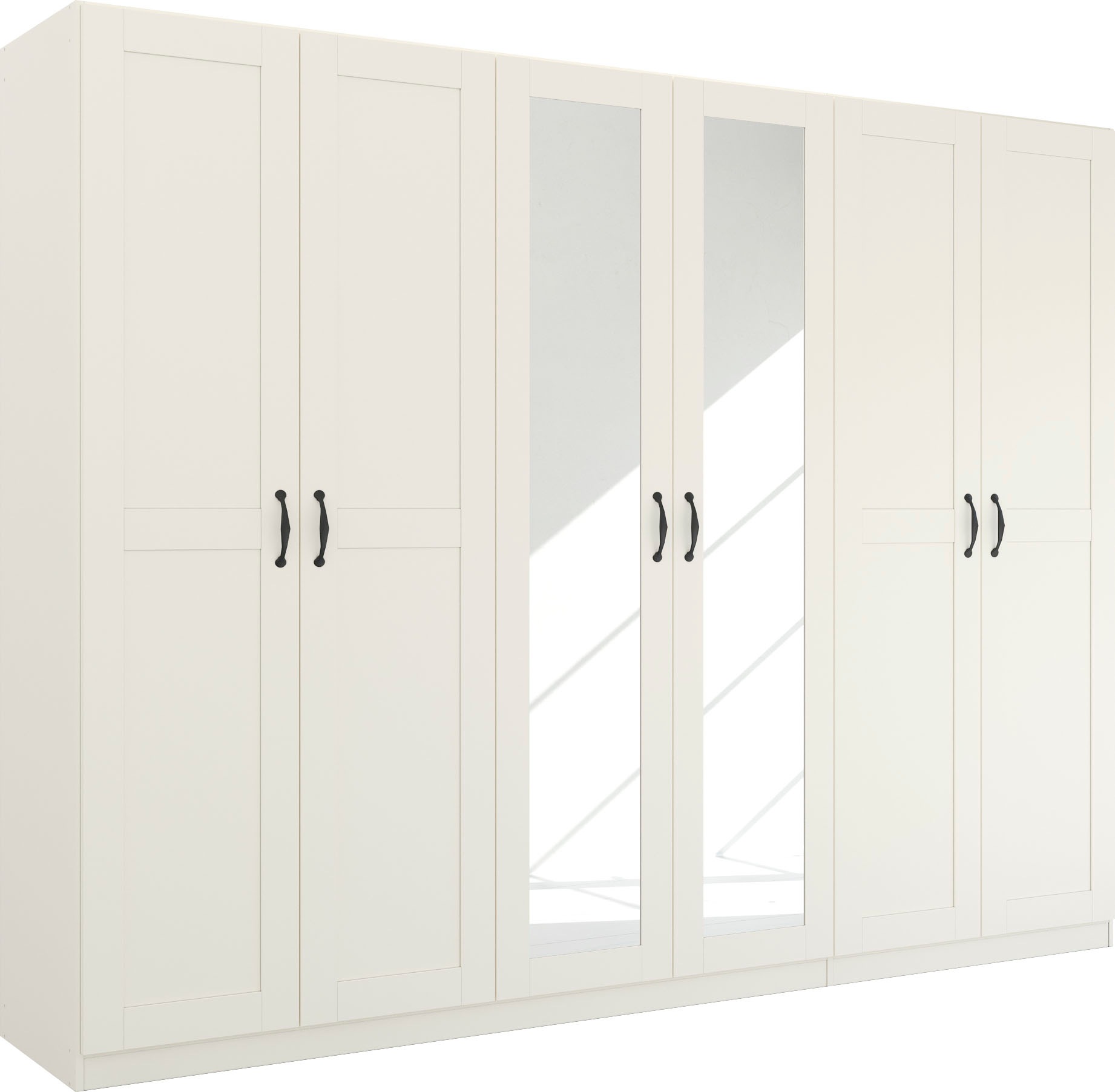 rauch Drehtürenschrank "Kleiderschrank Schrank Garderobe Ankleide COTTAGE BY QUADRA SPIN" Breiten: 181/226/271 cm, Höhe 210 cm, in skandinavischem Landhausstil, mit Spiegel
