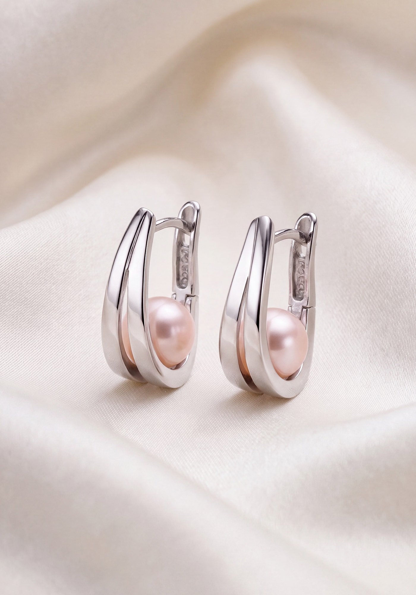 JOBO Perlenohrringe »Ohrringe Silberohrringe 15 mm« 925 Silber mit Perlen