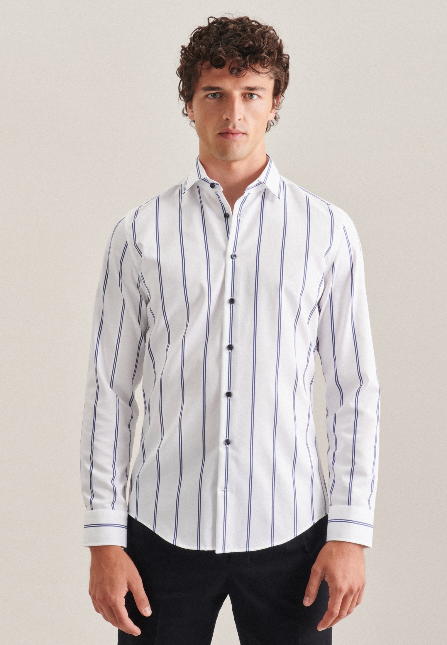 seidensticker Businesshemd "Slim" Slim 1/1 Kentkragen Streifen günstig online kaufen