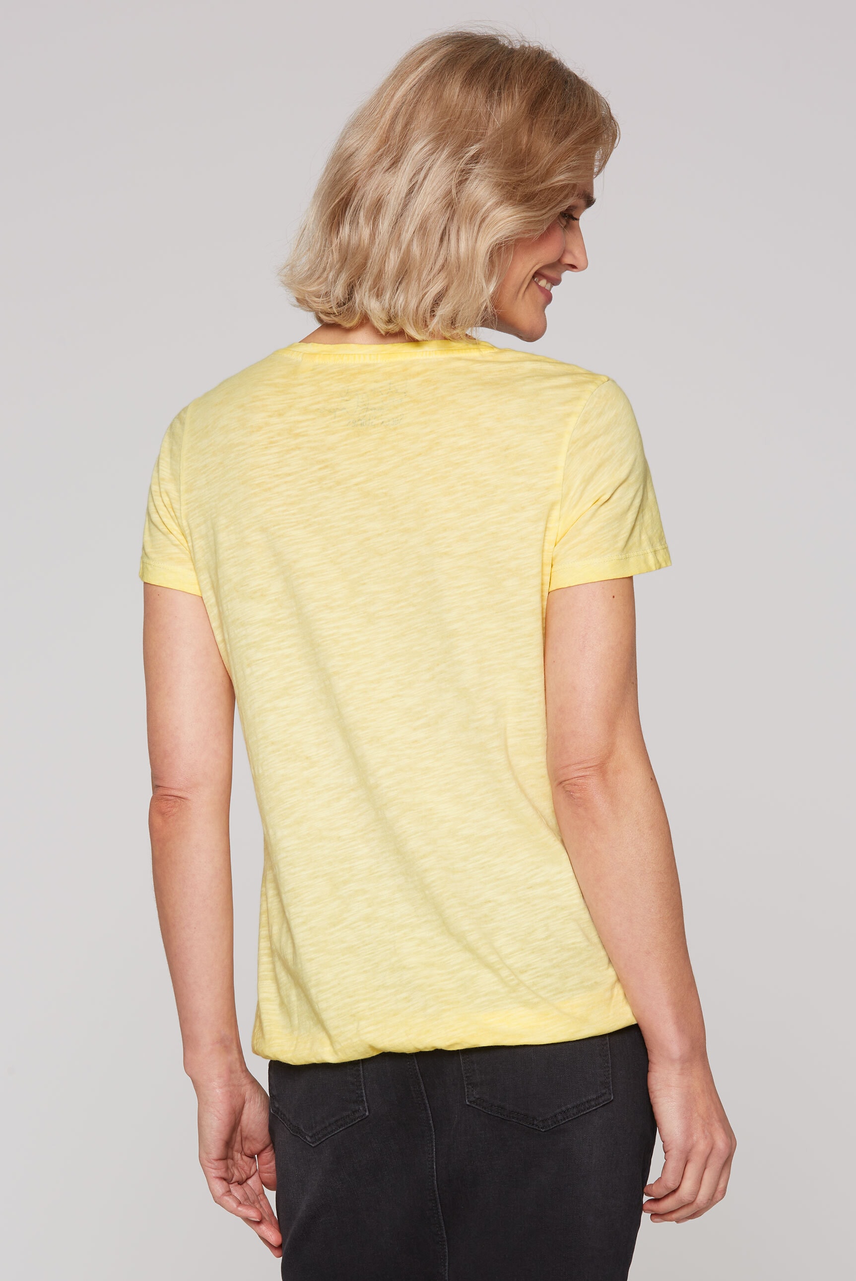 SOCCX V-Shirt, mit Gummizug im Saum