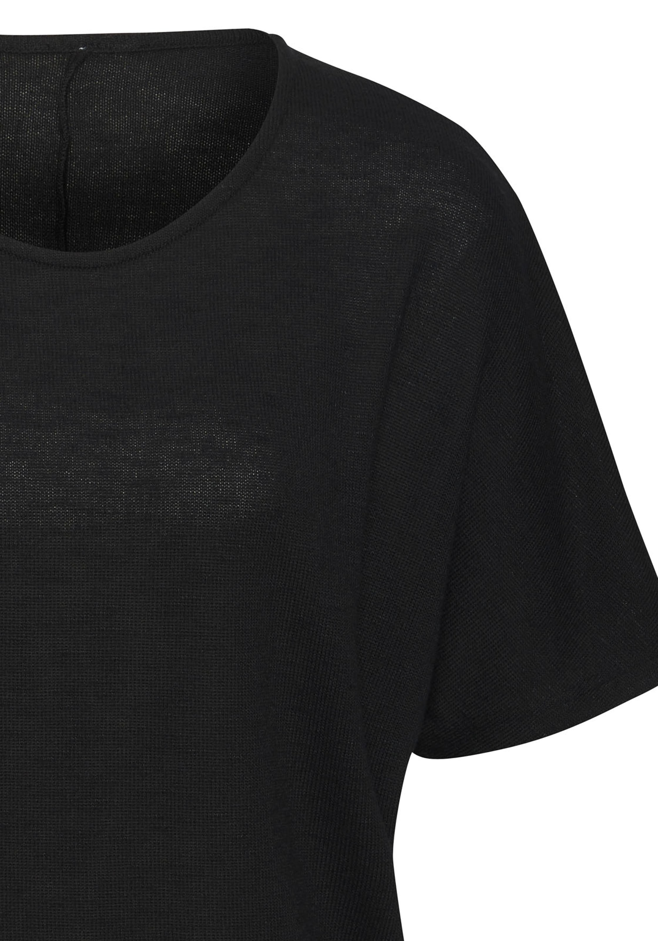 Vivance Kurzarmshirt »mit breitem Bund«, aus weichem Viskose-Feinstrick