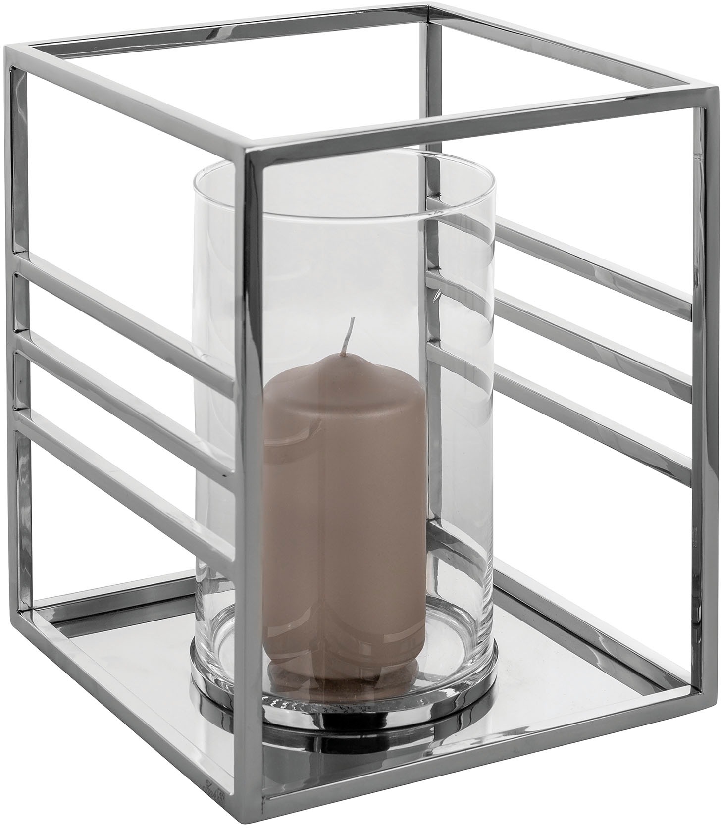Fink Windlicht "MALIBU" Kerzenhalter aus Edelstahl und Glas günstig online kaufen