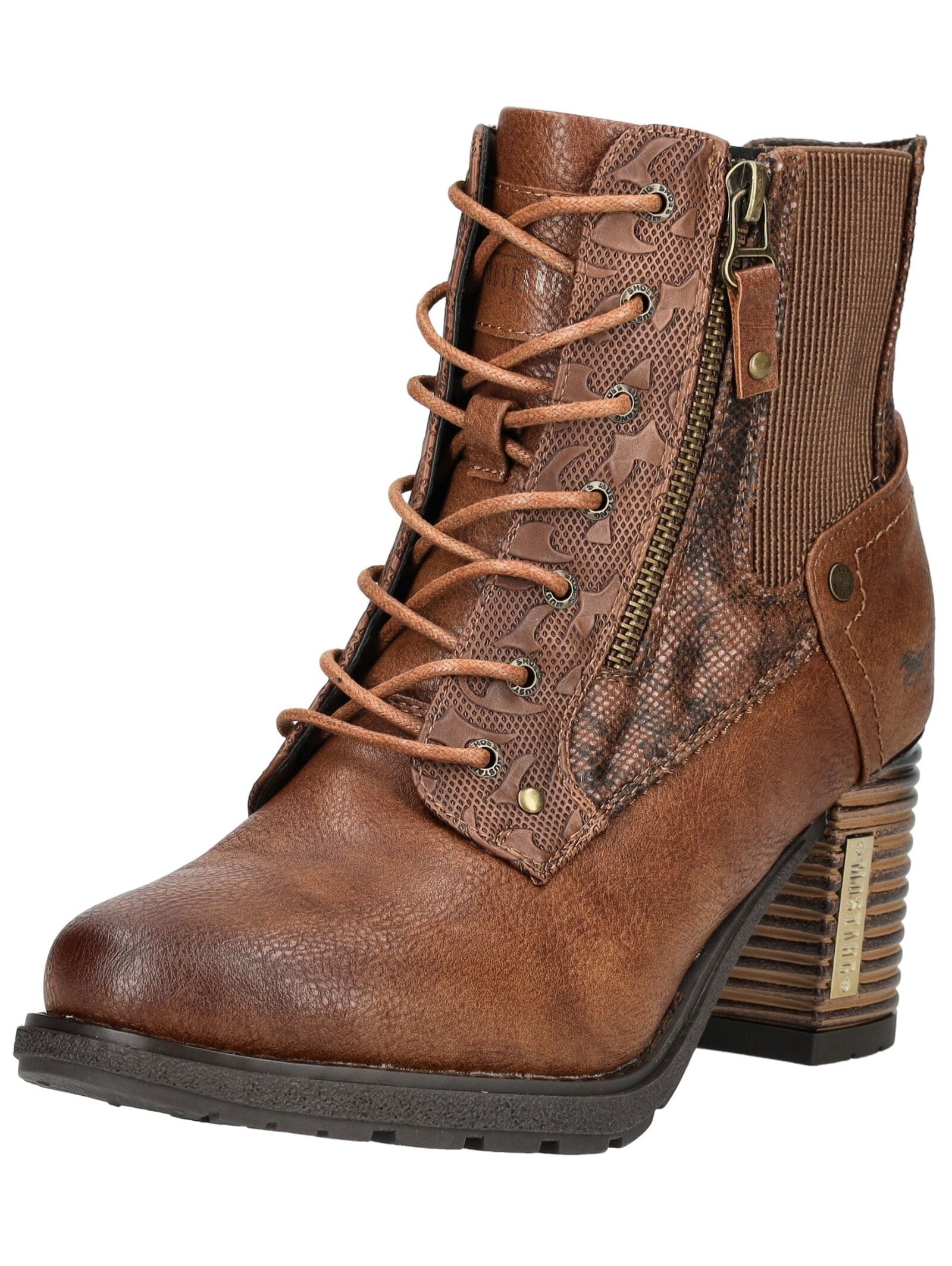 Mustang Shoes High-Heel-Stiefelette "Mustang Shoes Stiefelette Lederimitat/ günstig online kaufen