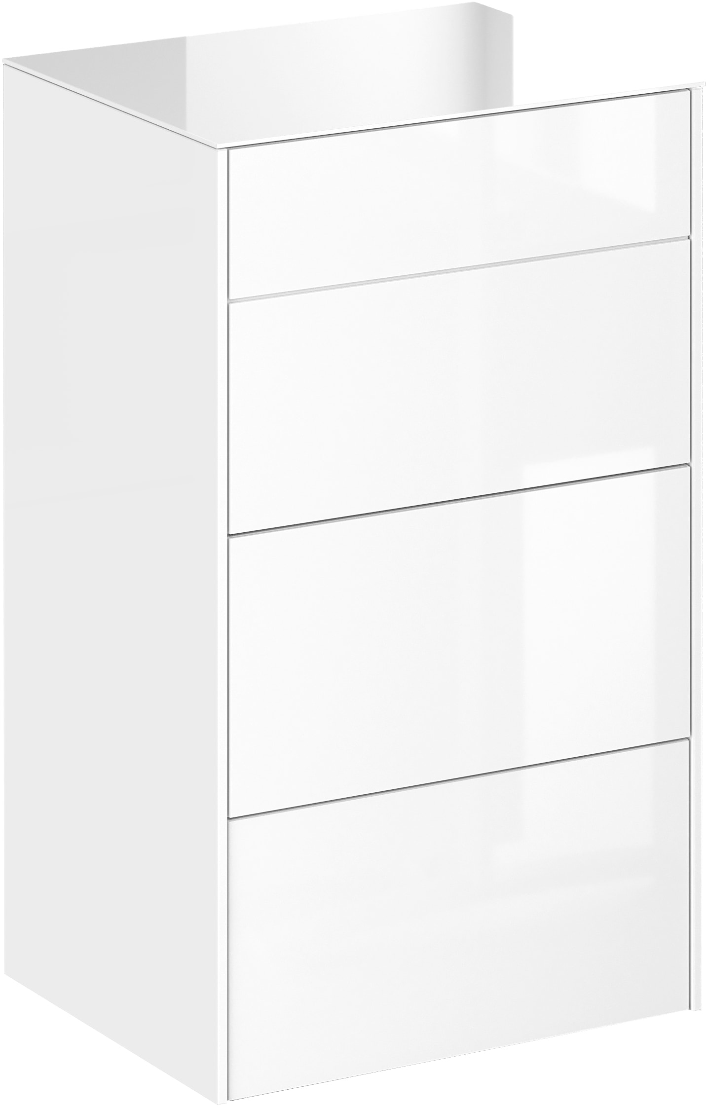 Mäusbacher Kommode Kommode BHT 52/89/42 cm, Push to open, Front+Oberplatte=Glas