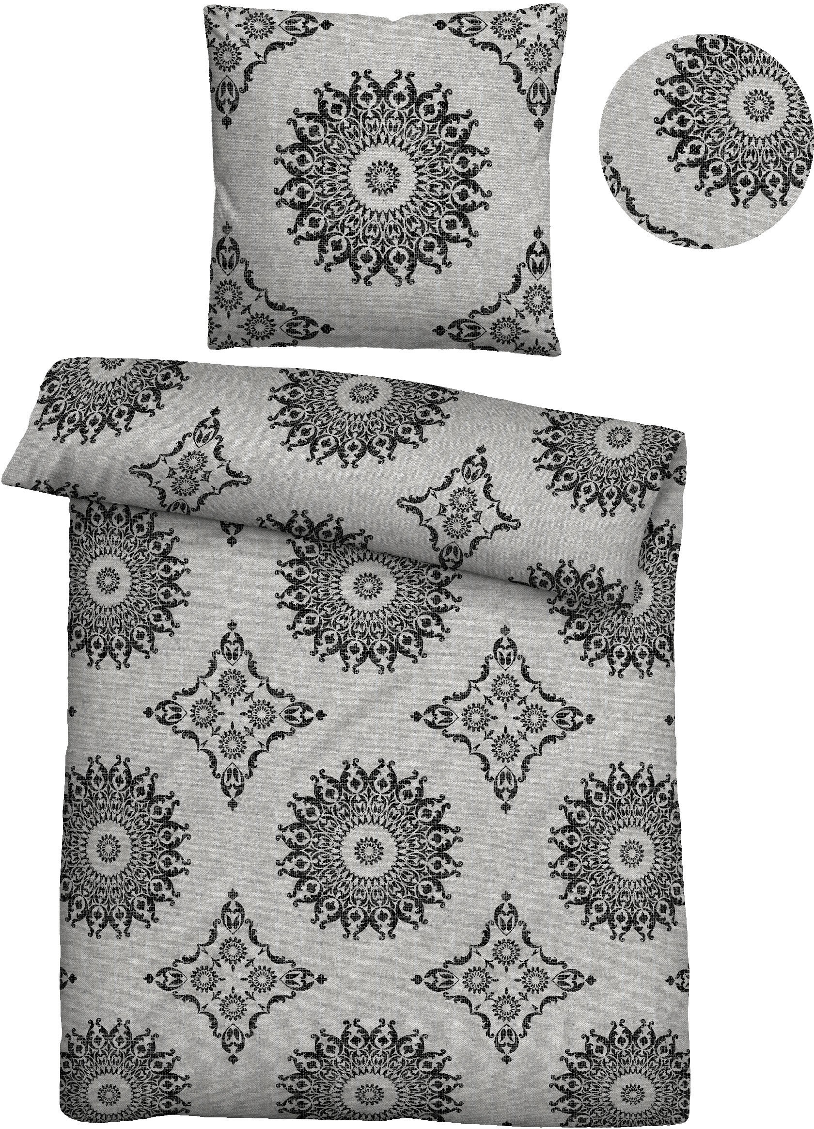 Biberna Bettwäsche »Leo«, kuschelig warm, weich, pflegeleicht, 100% Baumwolle, made in Germany