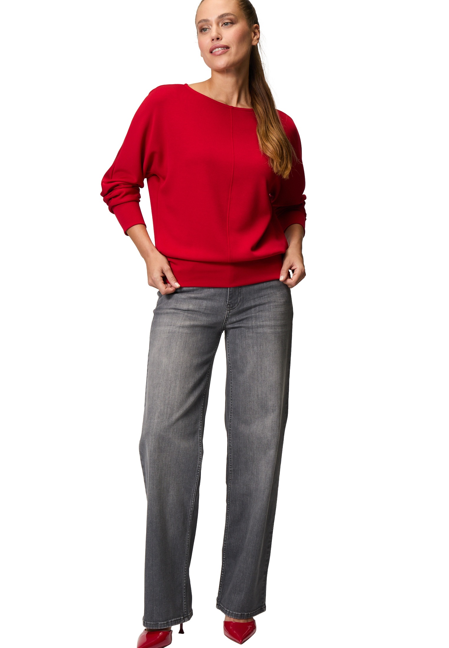 Zero Sweatshirt »zero Sweatshirt mit U-Boot Ausschnitt«, Plain/ohne Details