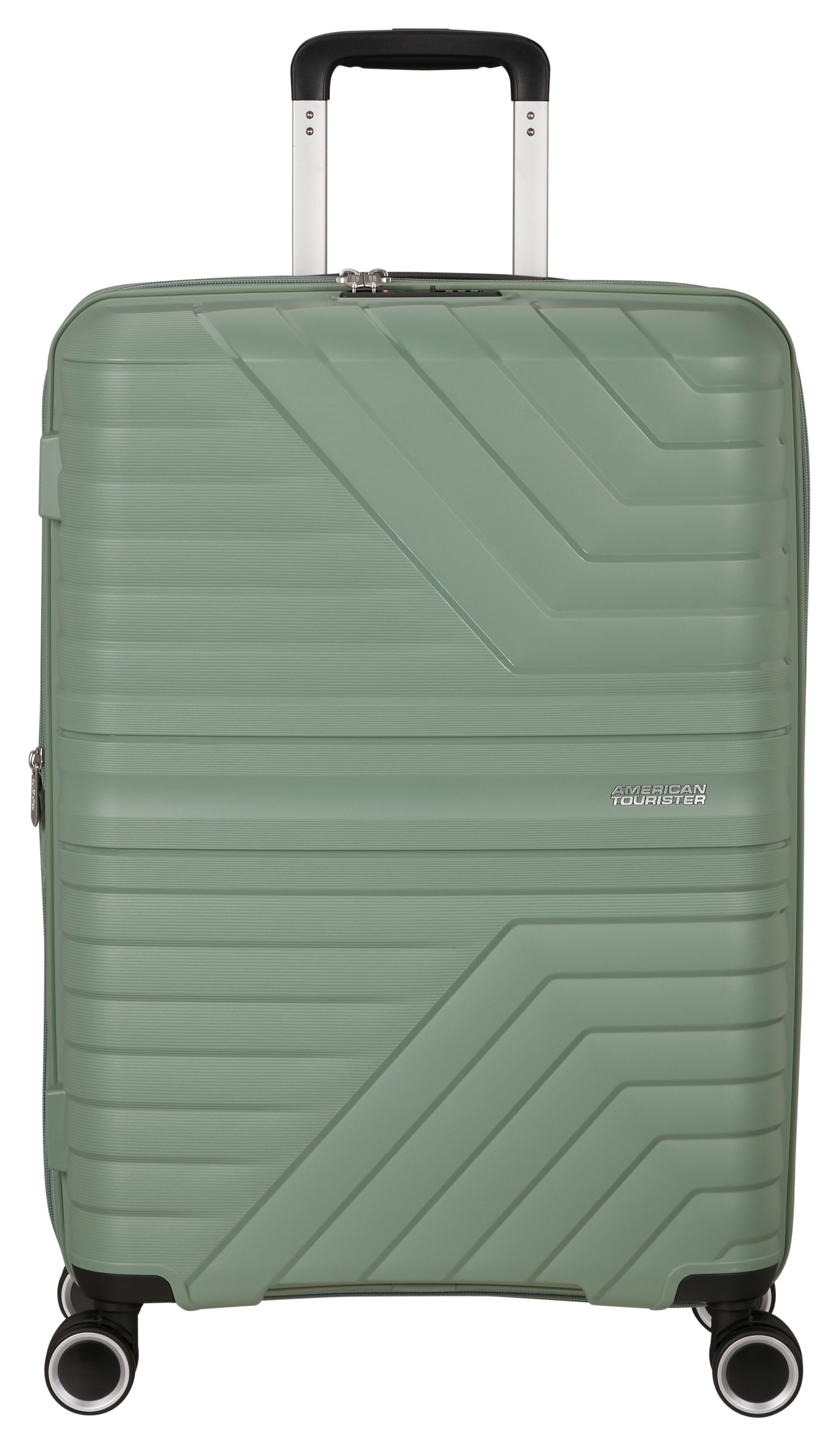 Hartschalen-Trolley "FLYTWIST, verschiedene Größen und Farben", AMERICAN TOURISTER, grün, Polypropylen, Koffer, Hartschalen-Koffer personalisierbar