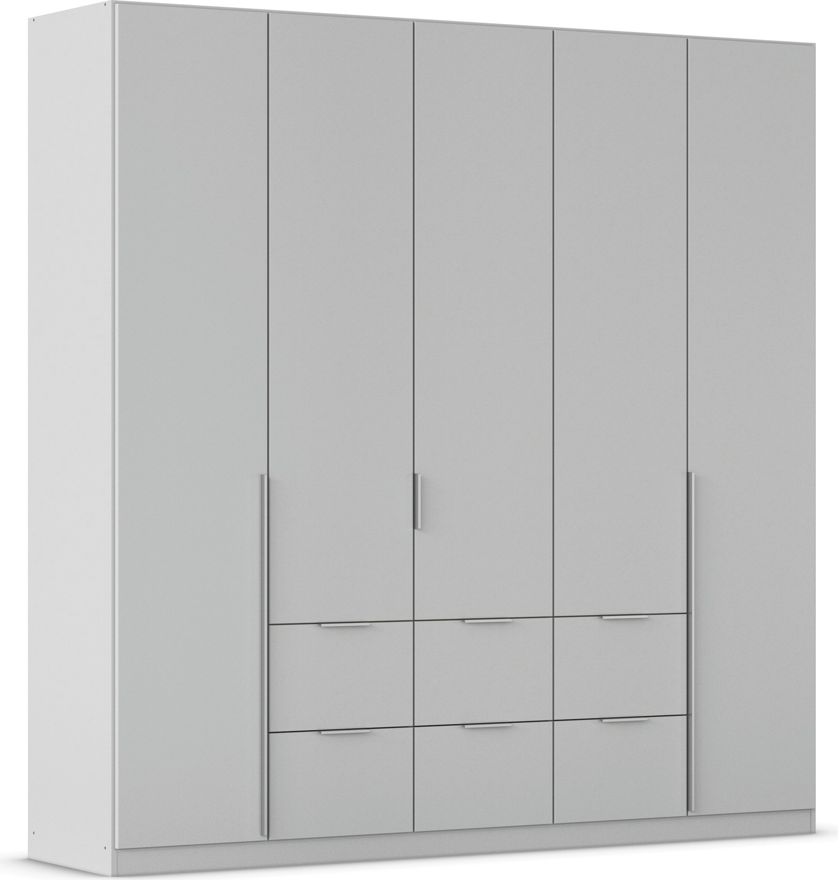 OTTO home Drehtürenschrank "Kleiderschrank Schrank Garderobe AGORDO mit Dekor- oder Hochglanzfront" in zwei Griff-Farben, Breite 226 cm, mit Außenschubkästen, Serie in 7 Breiten und 2 Höhen MADE IN GERMANY