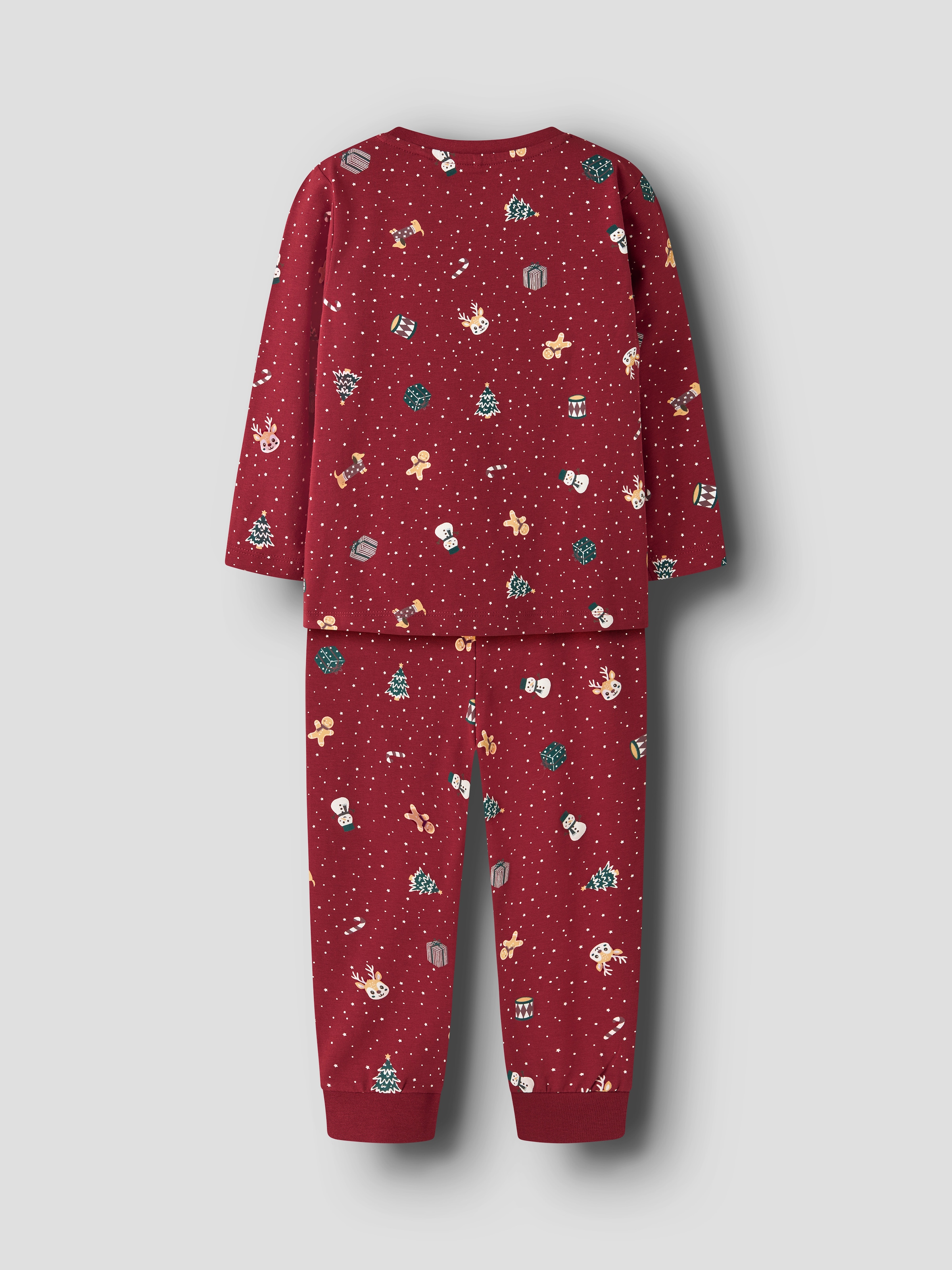 Name It Schlafanzug »NMNVISMAS LS NIGHTSET« Set, 2 Weihnachten, Baumwollmischung