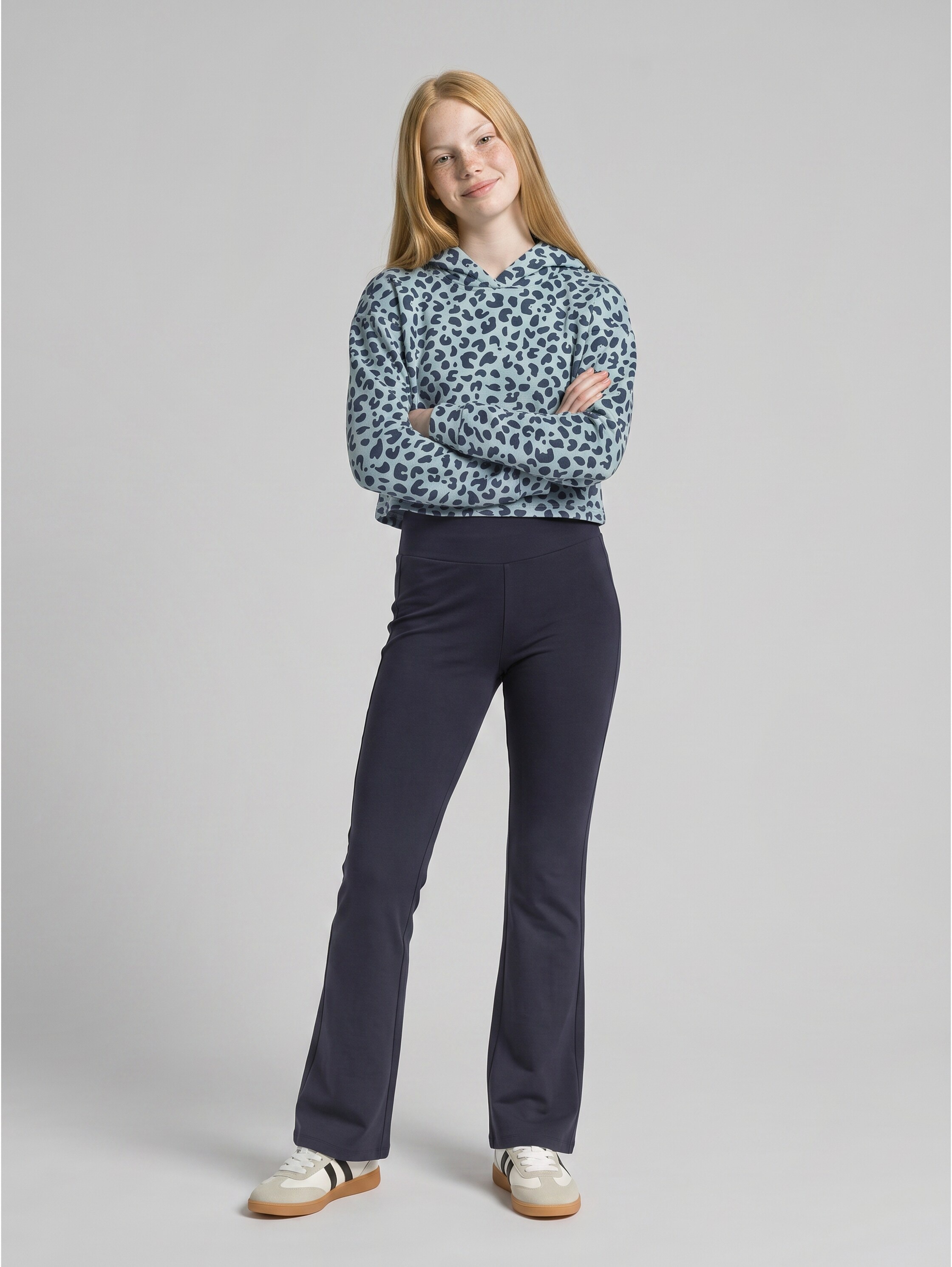 TOM TAILOR Leggings  aus elastischer Baumwollmischung, mit Markenlabel