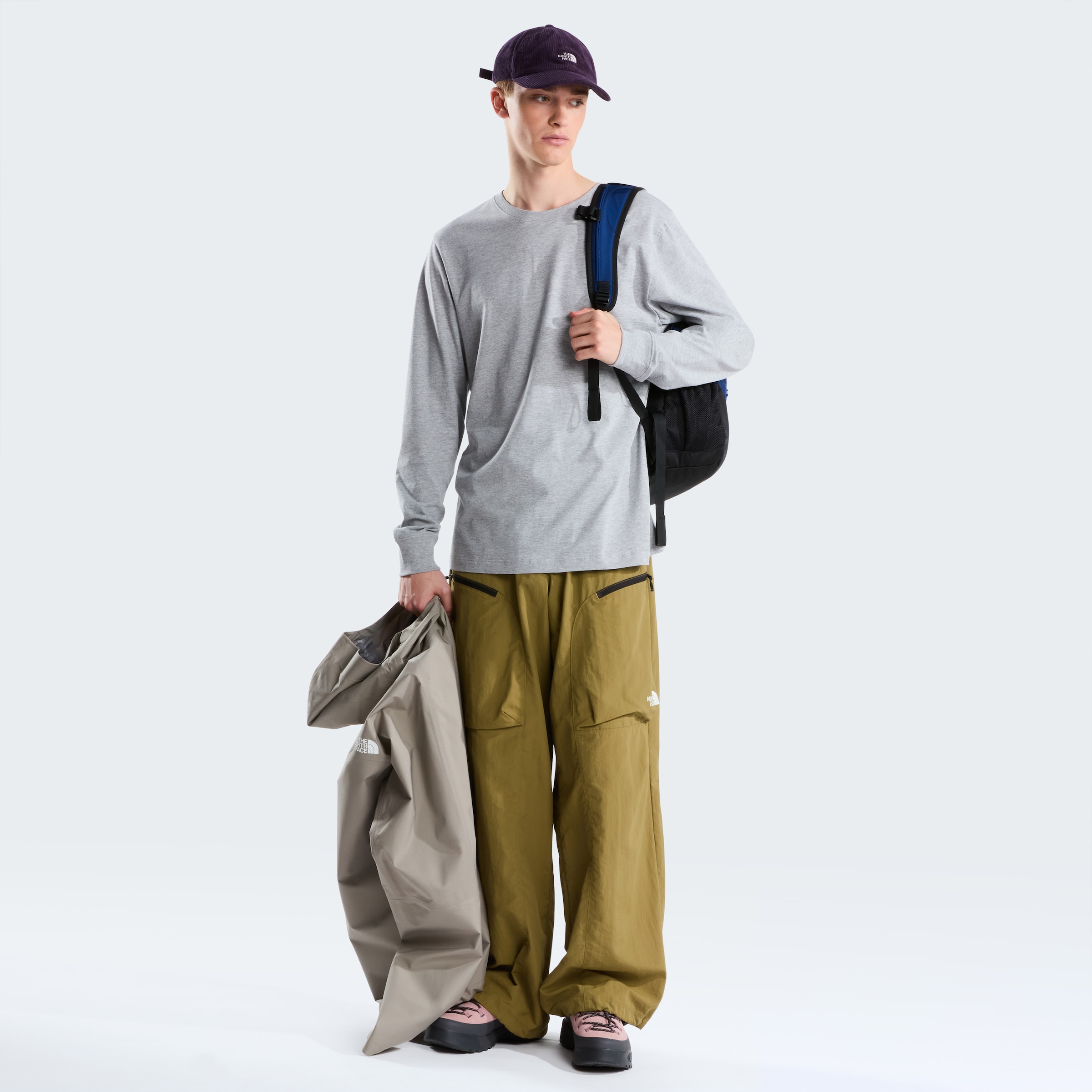 The North Face Langarmshirt »M EVOLUTION SIMPLE DOME REGULAR LONG SLE« mit Rundhalsausschnitt, reguläre Passform, aus Baumwollmischung
