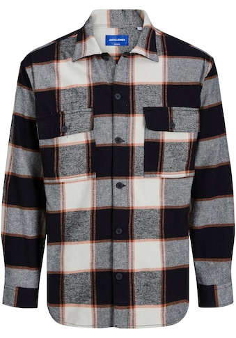 Langarmhemd »JORBLAFRI CHECK OVERSHIRT LS PLS«