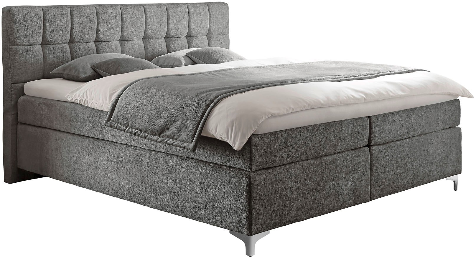 HAPO Nizza Box Spring Bed Anthracite 211x200cm 4