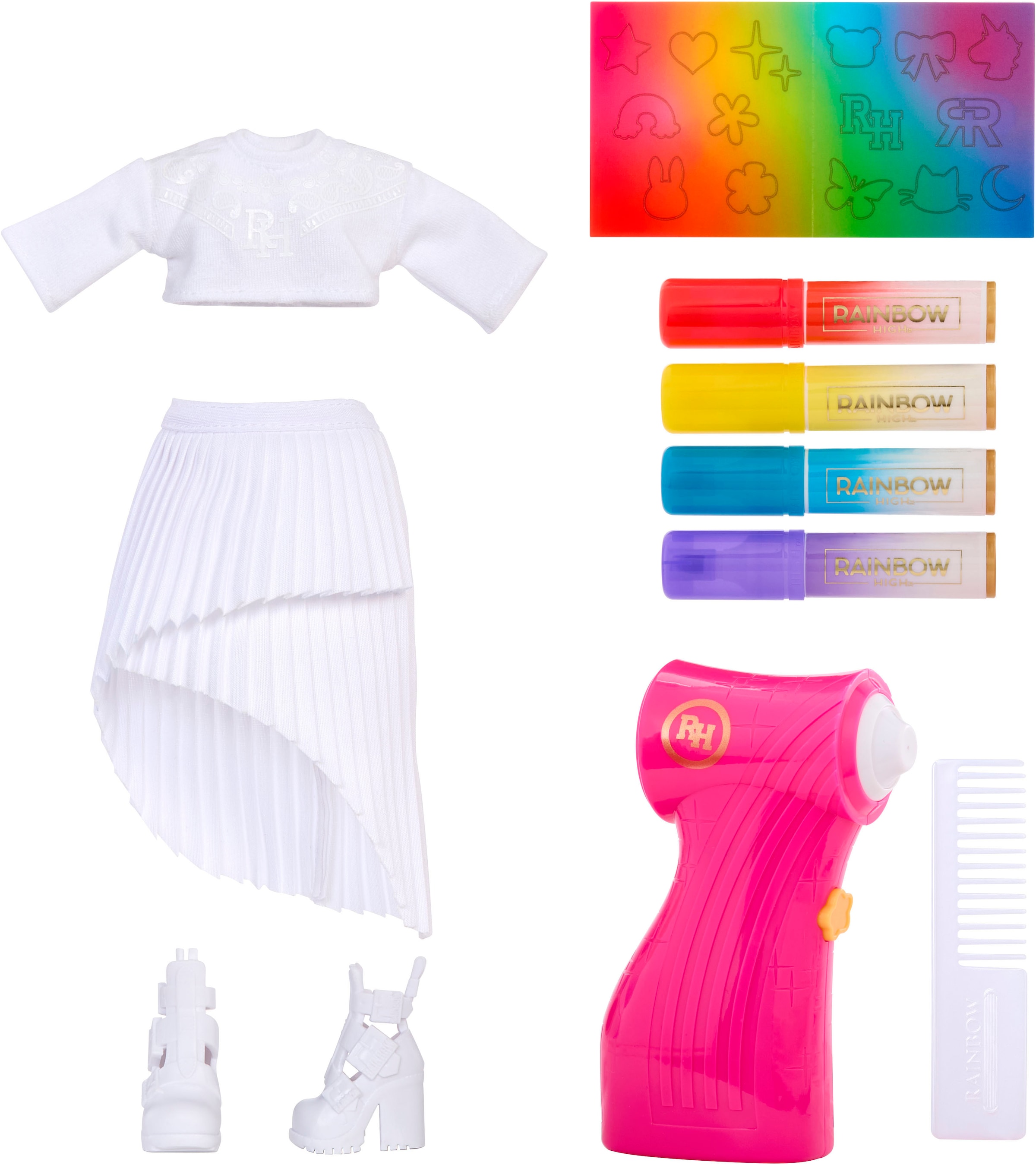 RAINBOW HIGH Anziehpuppe »Air Brush & Create Fashion Dolls - Purple Eyes«