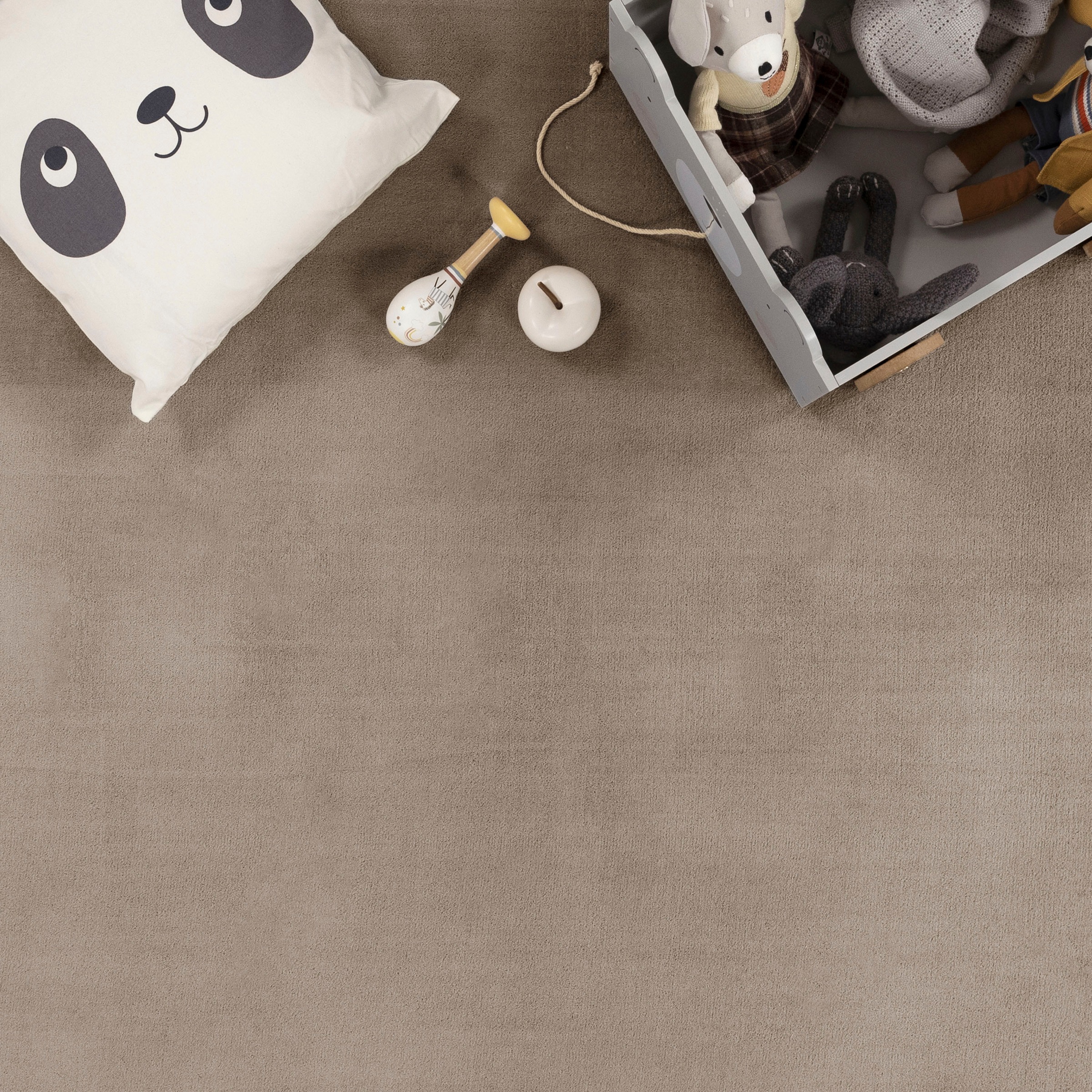 Teppich PACO HOME "Tatami 475", beige, H:24mm Ø:80cm, Polyester, Teppiche, Teppich, Kurzflor, Uni Farben, mit Memory Foam, waschbar 3