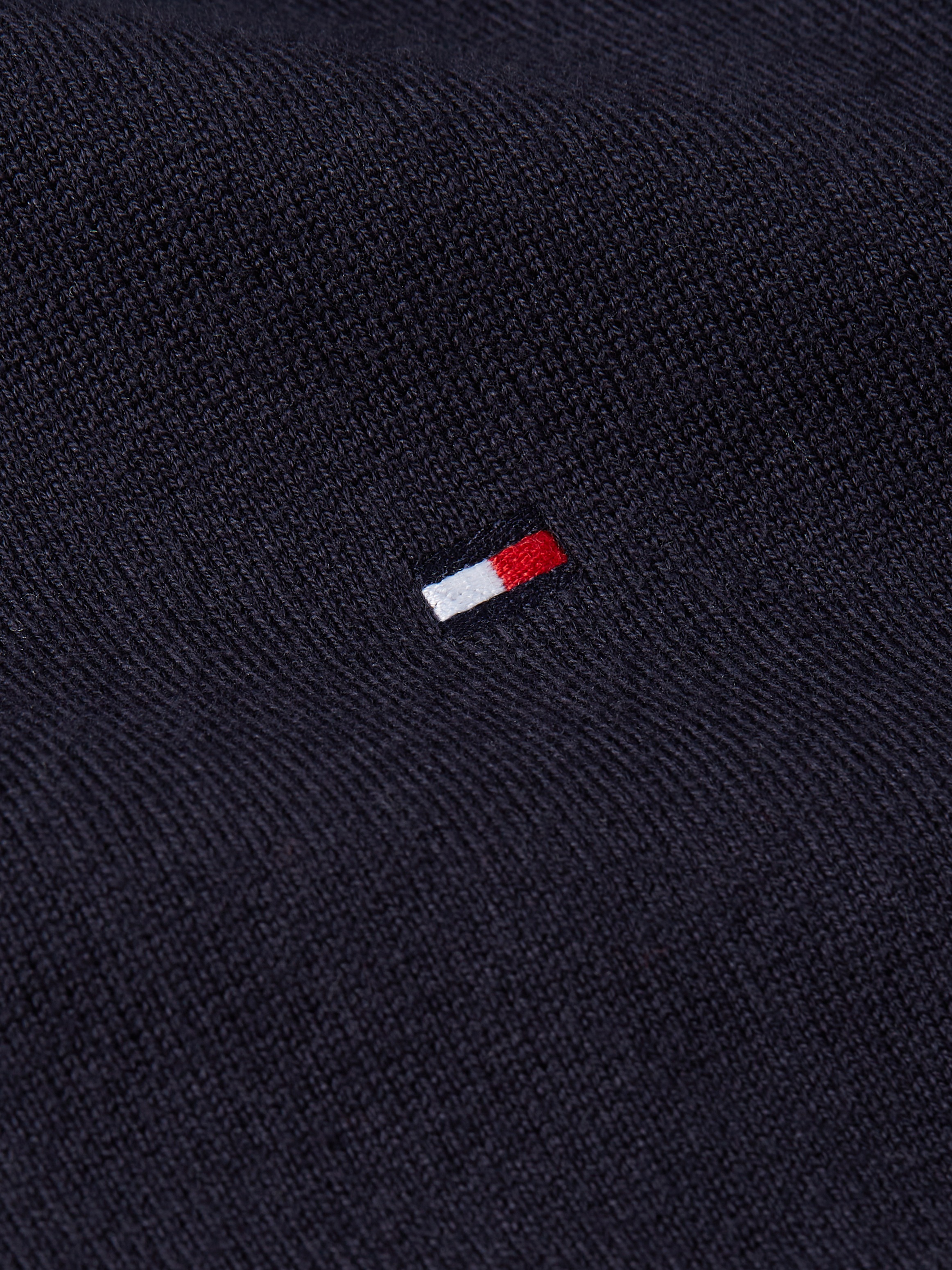 Tommy Hilfiger Strickjacke »CO JERSEY STITCH CARDIGAN«, mit Tommy Hilfiger Flagge