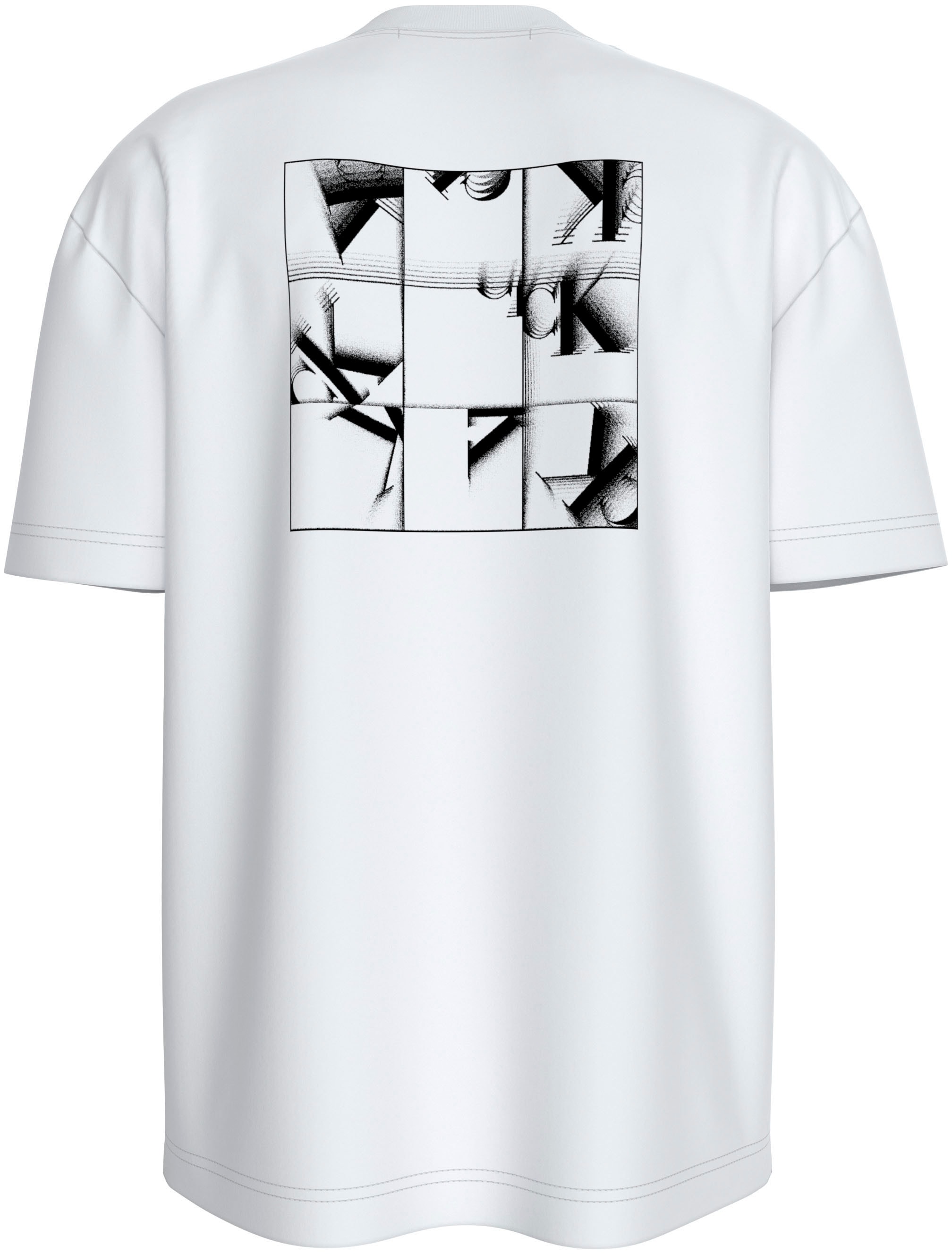 Calvin Klein Jeans T-Shirt »GRID MONOGRAM TEE«, mit Backprint