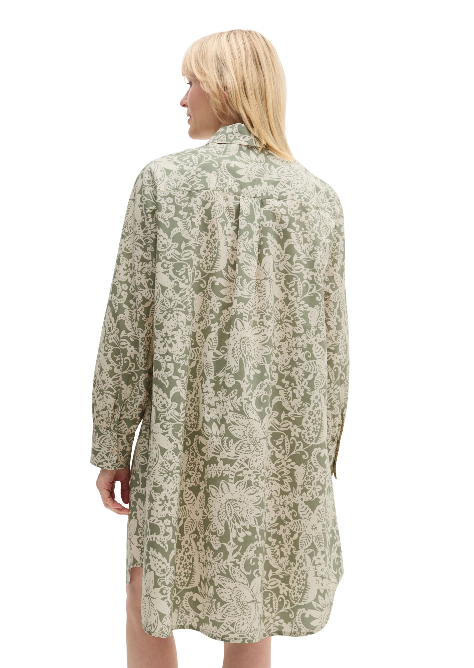 Marc O'Polo Hemdblusenkleid »aus Papertouch-Popeline mit Allover-Print«