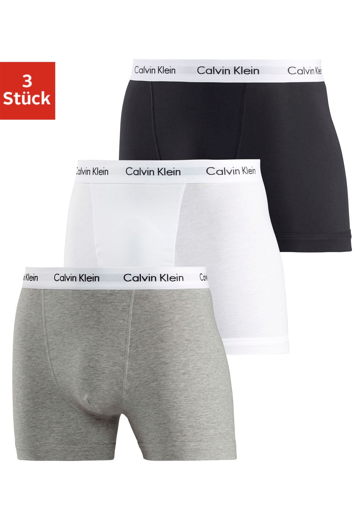 Calvin Klein Underwear Boxer "CK Boxer 3x" 3 Stk. mit Logoschriftzug am Bund