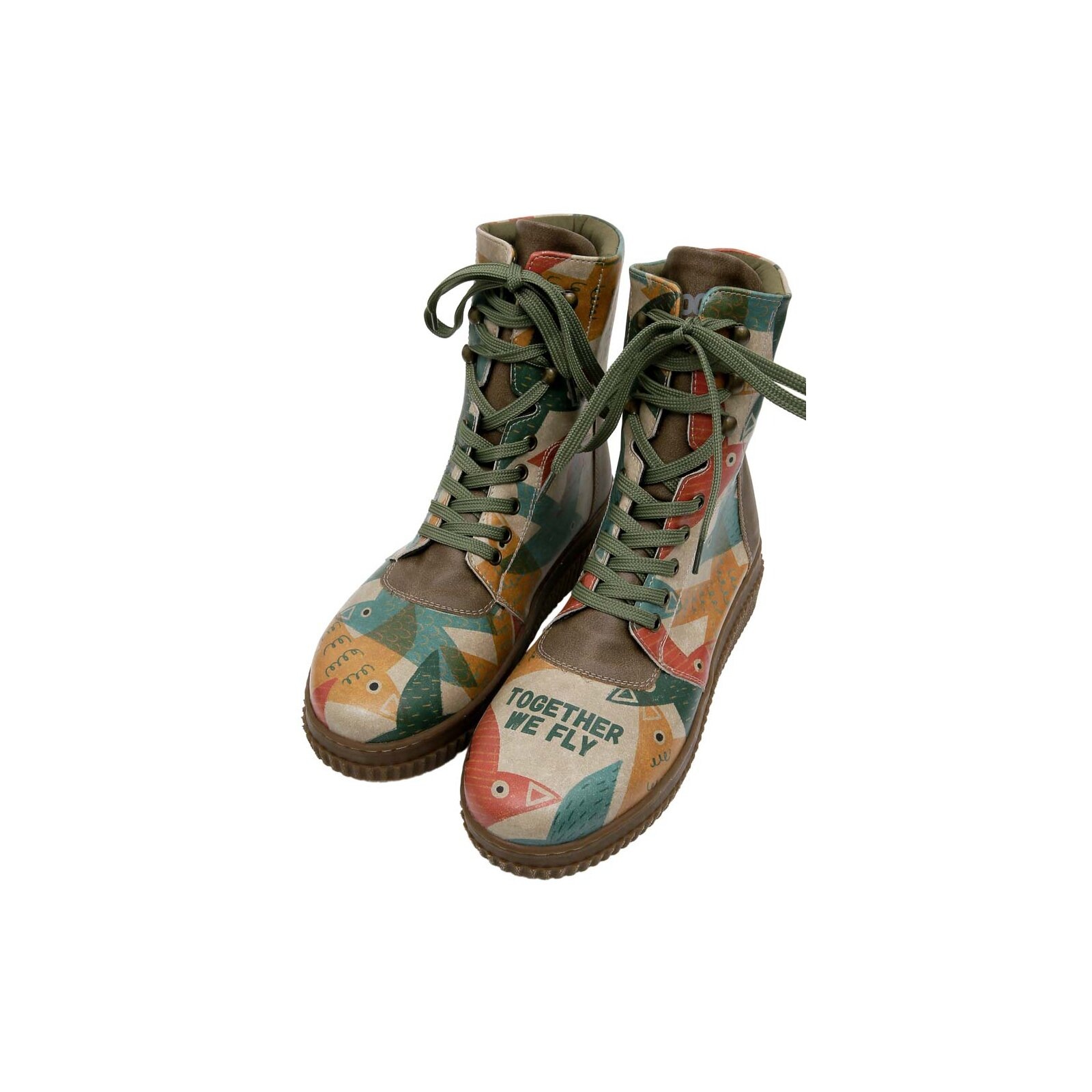 DOGO Schnürboots »Future High Top Boots Together We Fly Damen Stiefeletten«, Vegan
