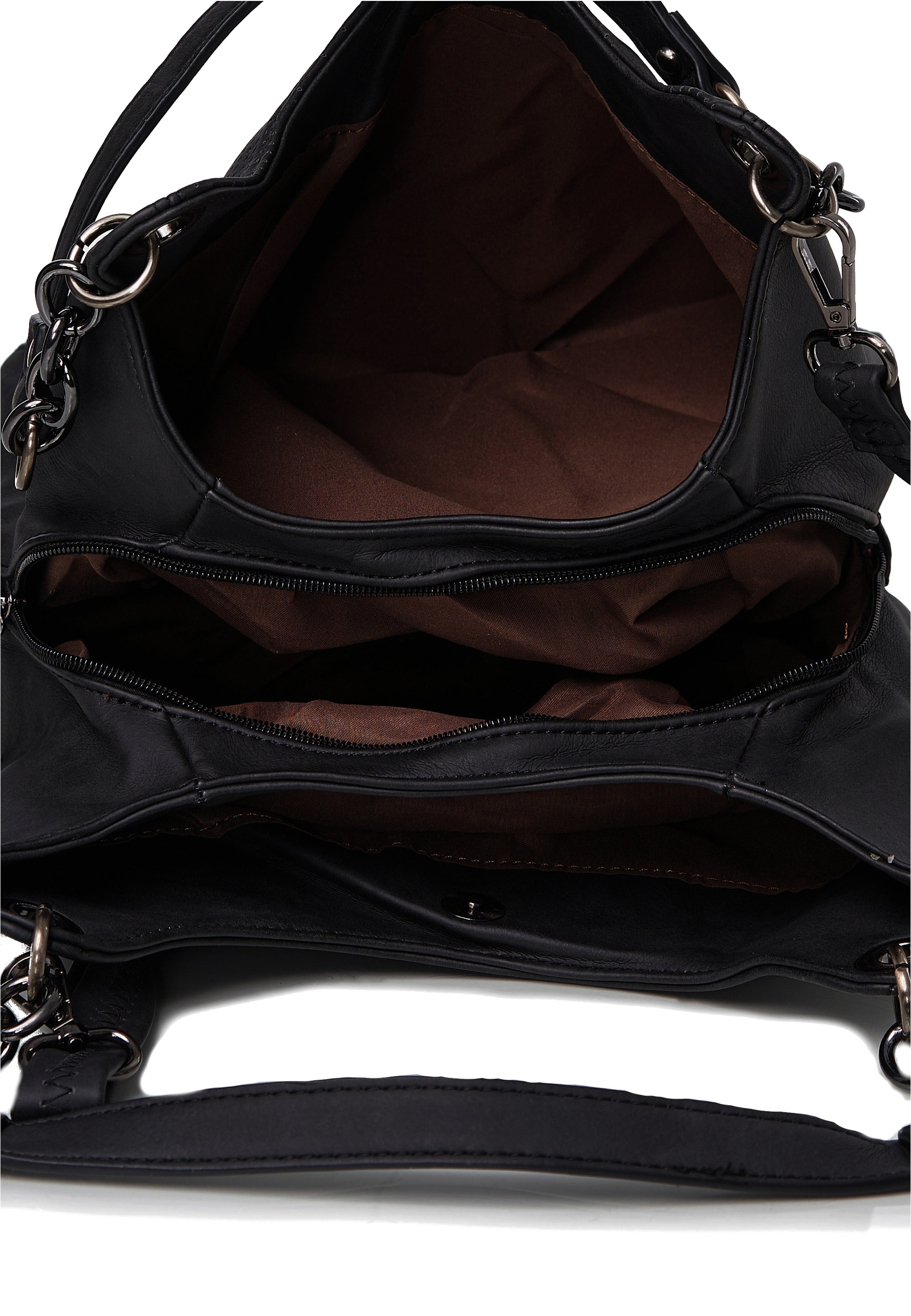 Harpa Schultertasche mit aufwendigen Tragegriffen und feinem Lasercut