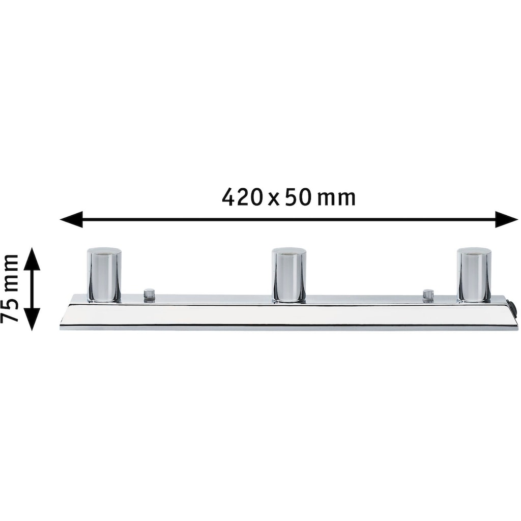 Paulmann LED Wandleuchte »Spiegelleuchte Regula 3-flammig Chrom ohne Leuchtmittel, max. 40W E14«, 3 flammig-flammig
