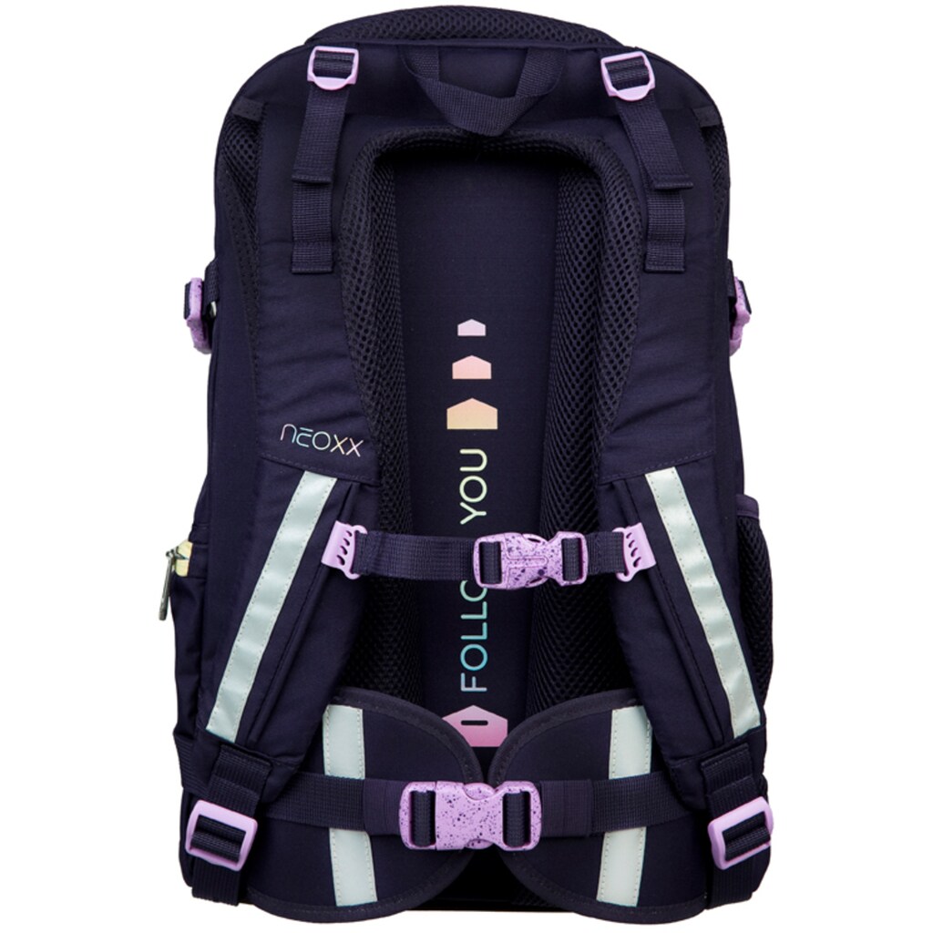 neoxx Schulrucksack »Active, Mindful Magic«, reflektierende Details