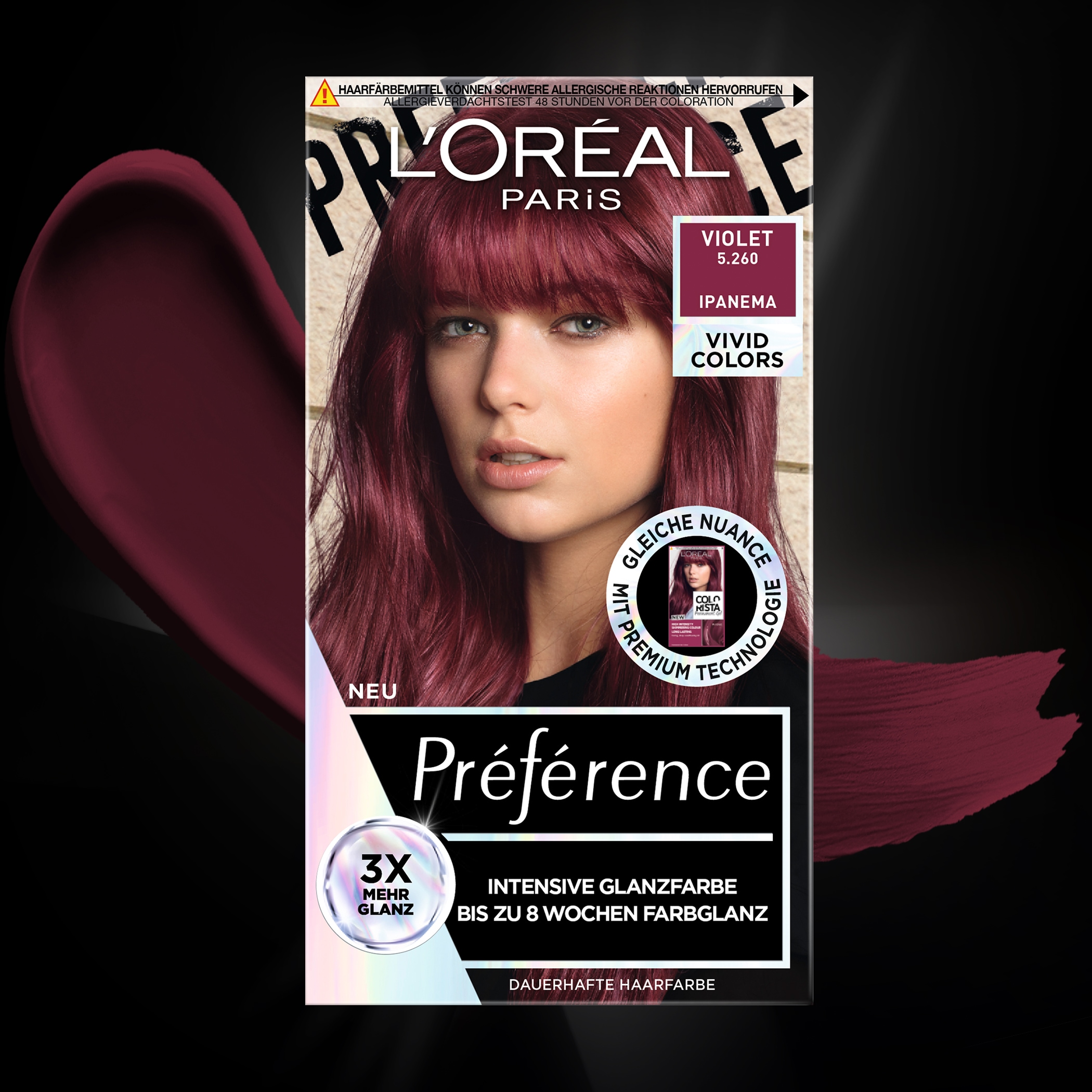 L'ORÉAL PARIS Coloration »Préférence Vivid Colors«, (3 tlg.), mit pflegender Formel