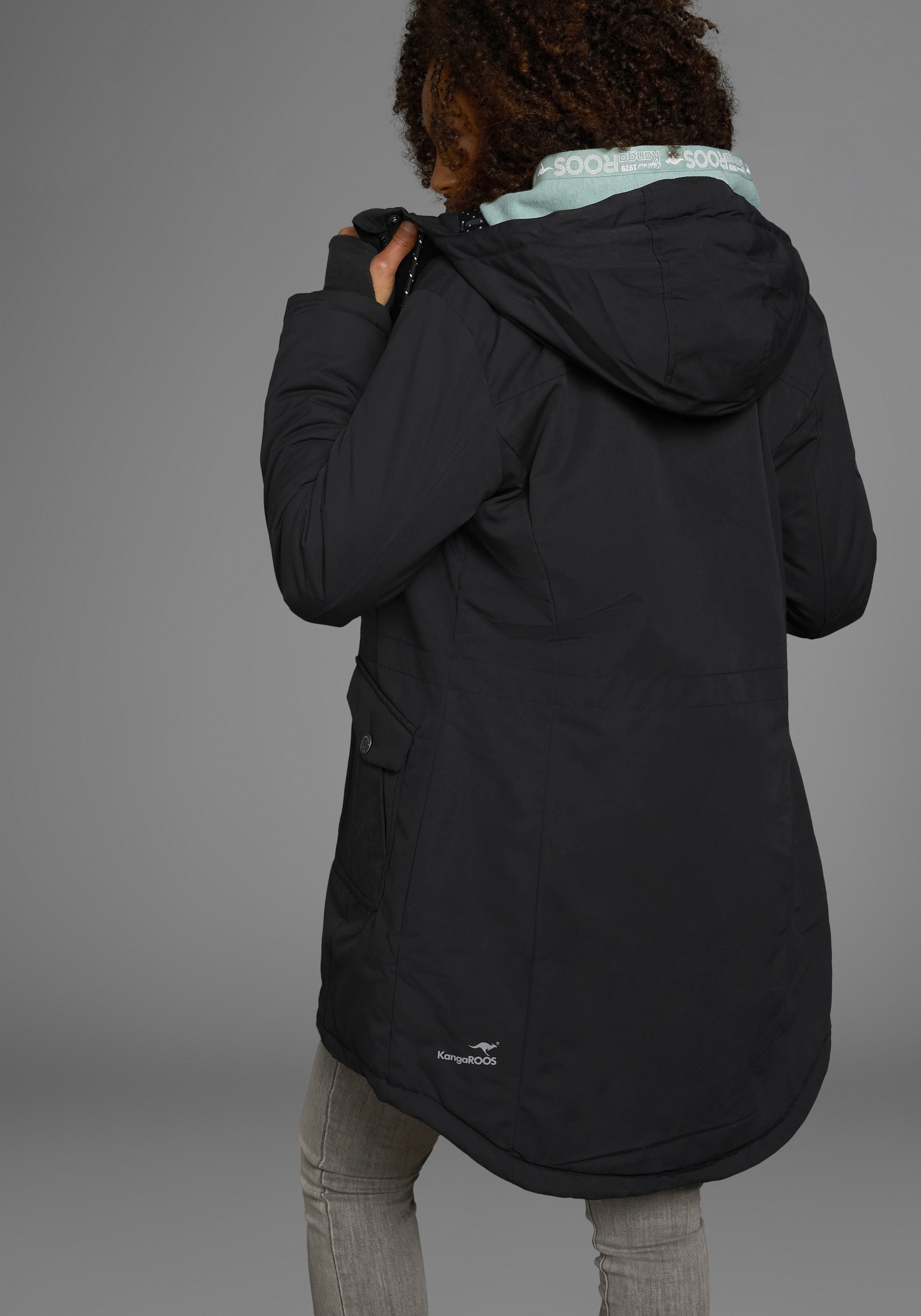 KangaROOS Langjacke, mit Kapuze, für den Übergang, aus leichtem Webmaterial günstig online kaufen
