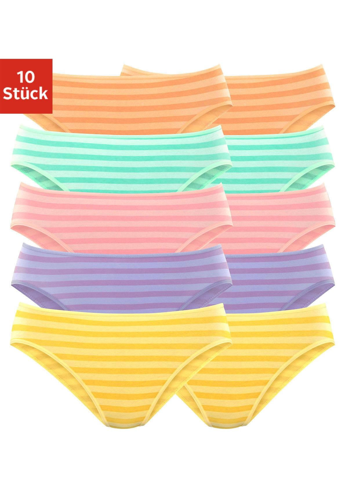 Go in Bikinislip (10 Stück) mit tollen Streifen online kaufen | BAUR | Bikini-Slips