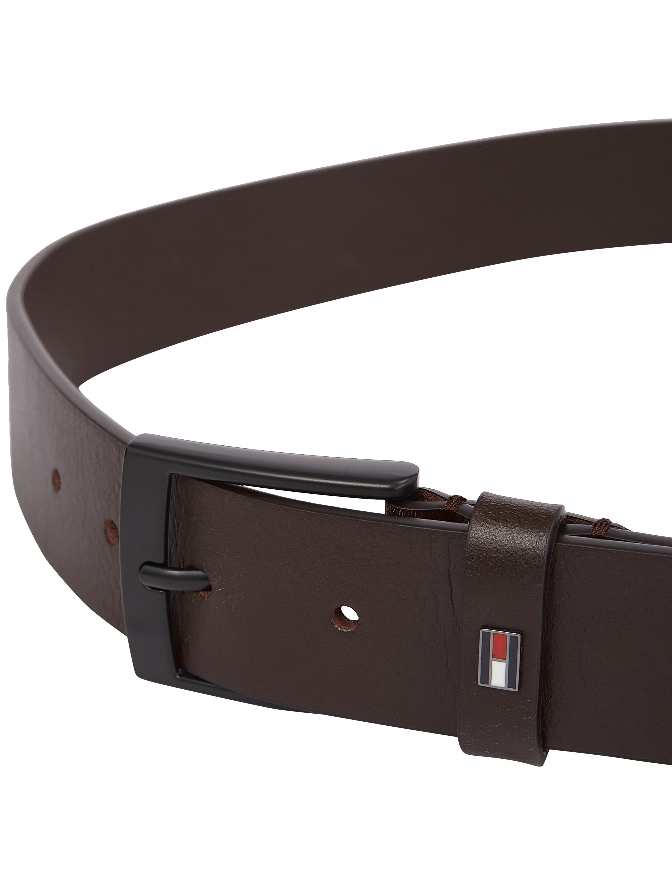 Tommy Hilfiger Ledergürtel "ADAN 3.5 EXT", Metalllogopatch, Einfachdornschn günstig online kaufen