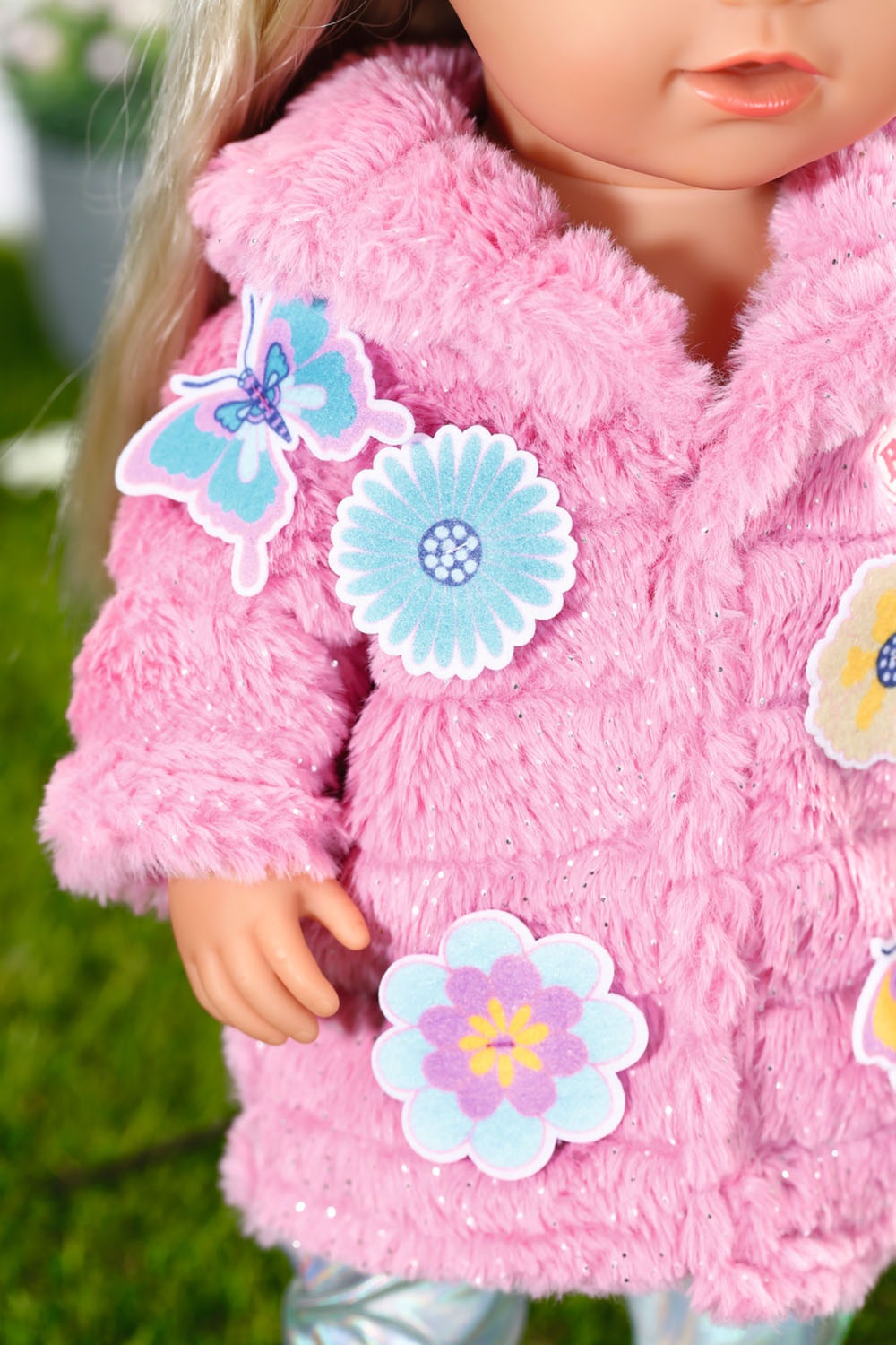 Baby Born Puppenkleidung »Glitzer Mantel, 43cm«, bestehend aus Jacke, Leggings und Mütze