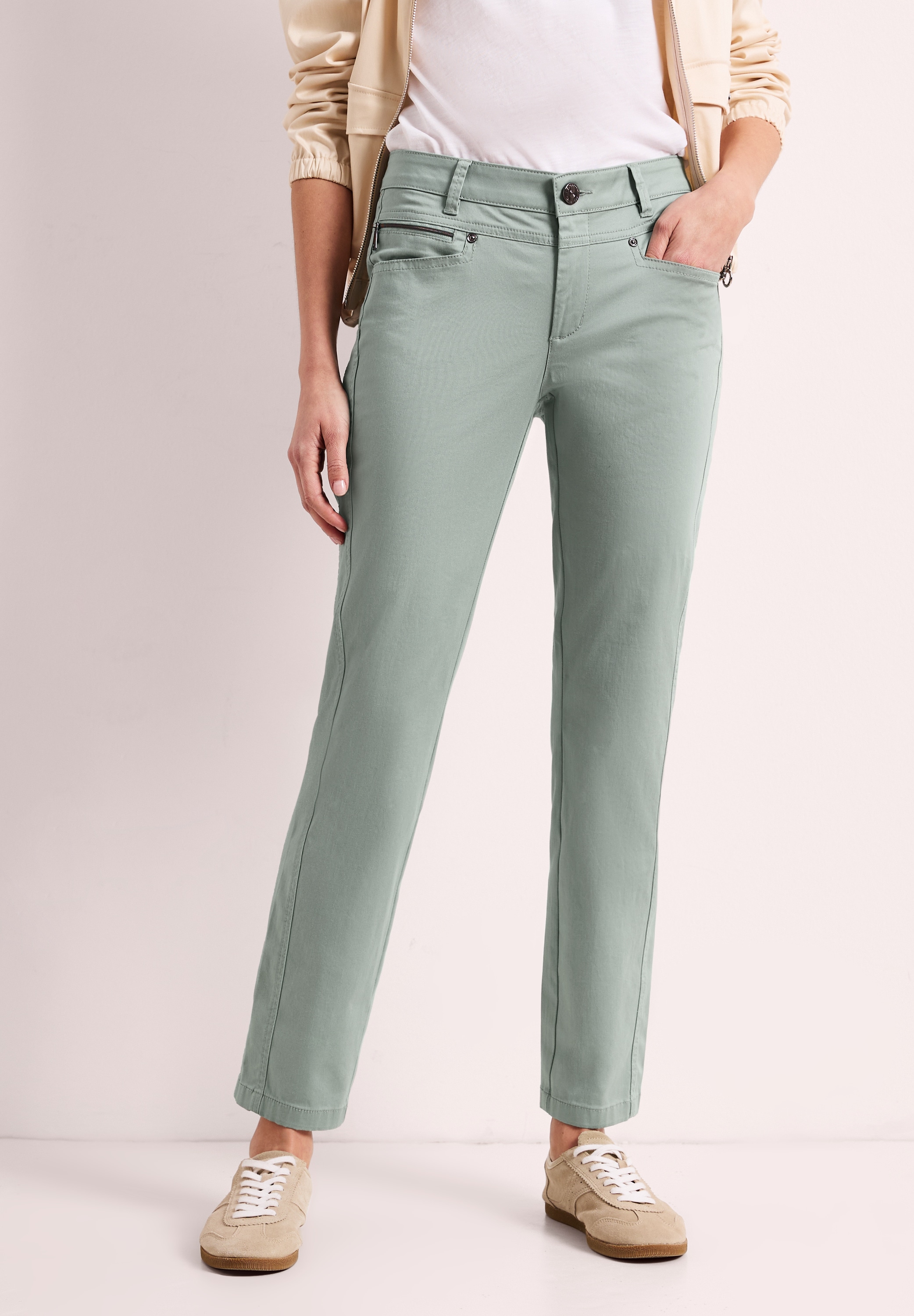 STREET ONE Stoffhose aus Baumwolle mit Stretchanteil günstig online kaufen