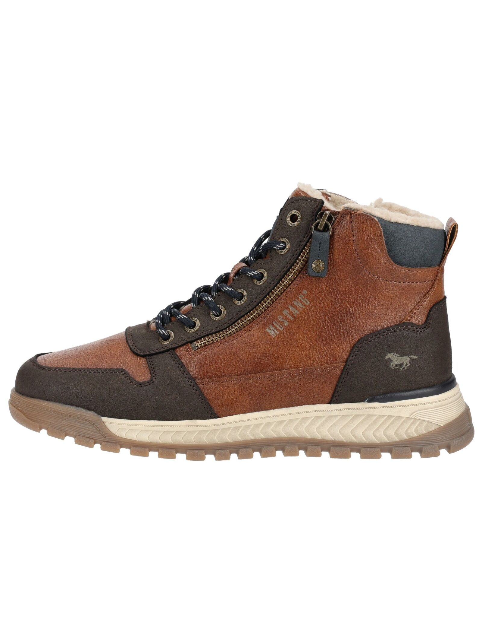 Mustang Shoes Schnürstiefelette »Mustang Shoes Stiefelette Lederimitat«