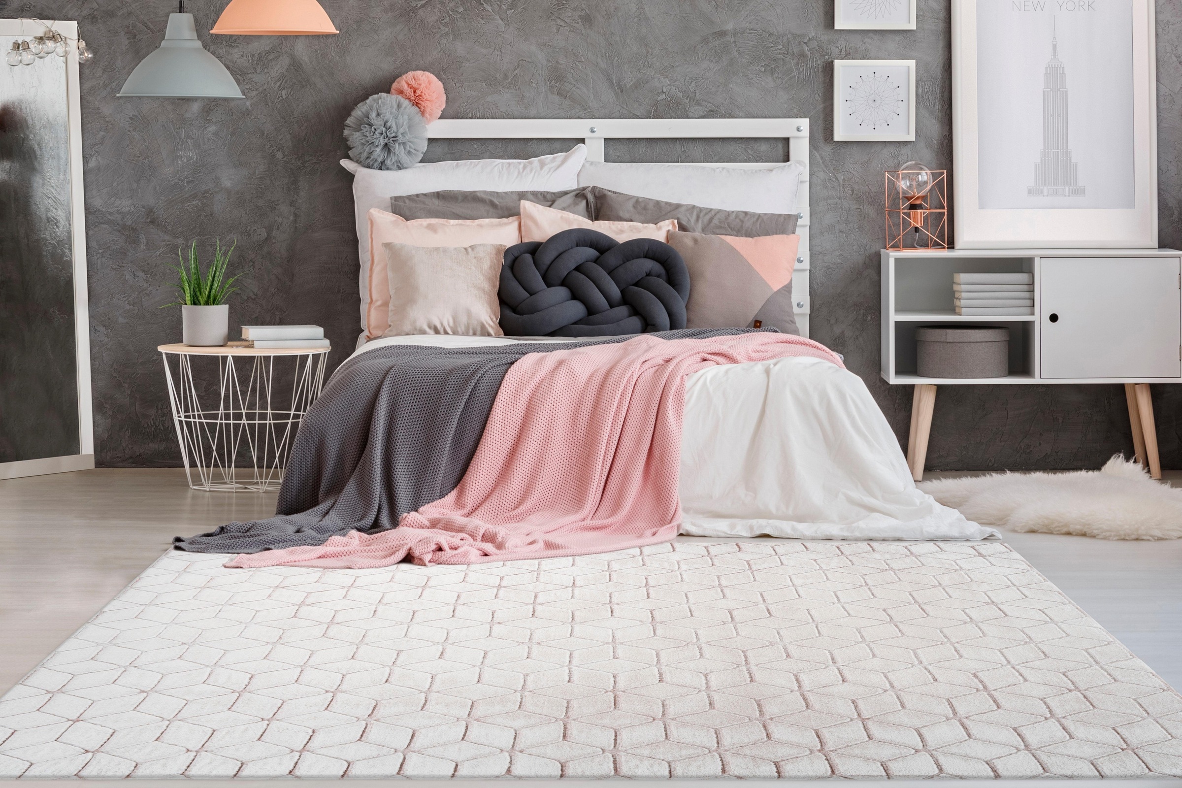 me gusta Teppich »Vivica 100«, rechteckig, 20 mm Höhe, besonders weich durch Microfaser, Wohnzimmer