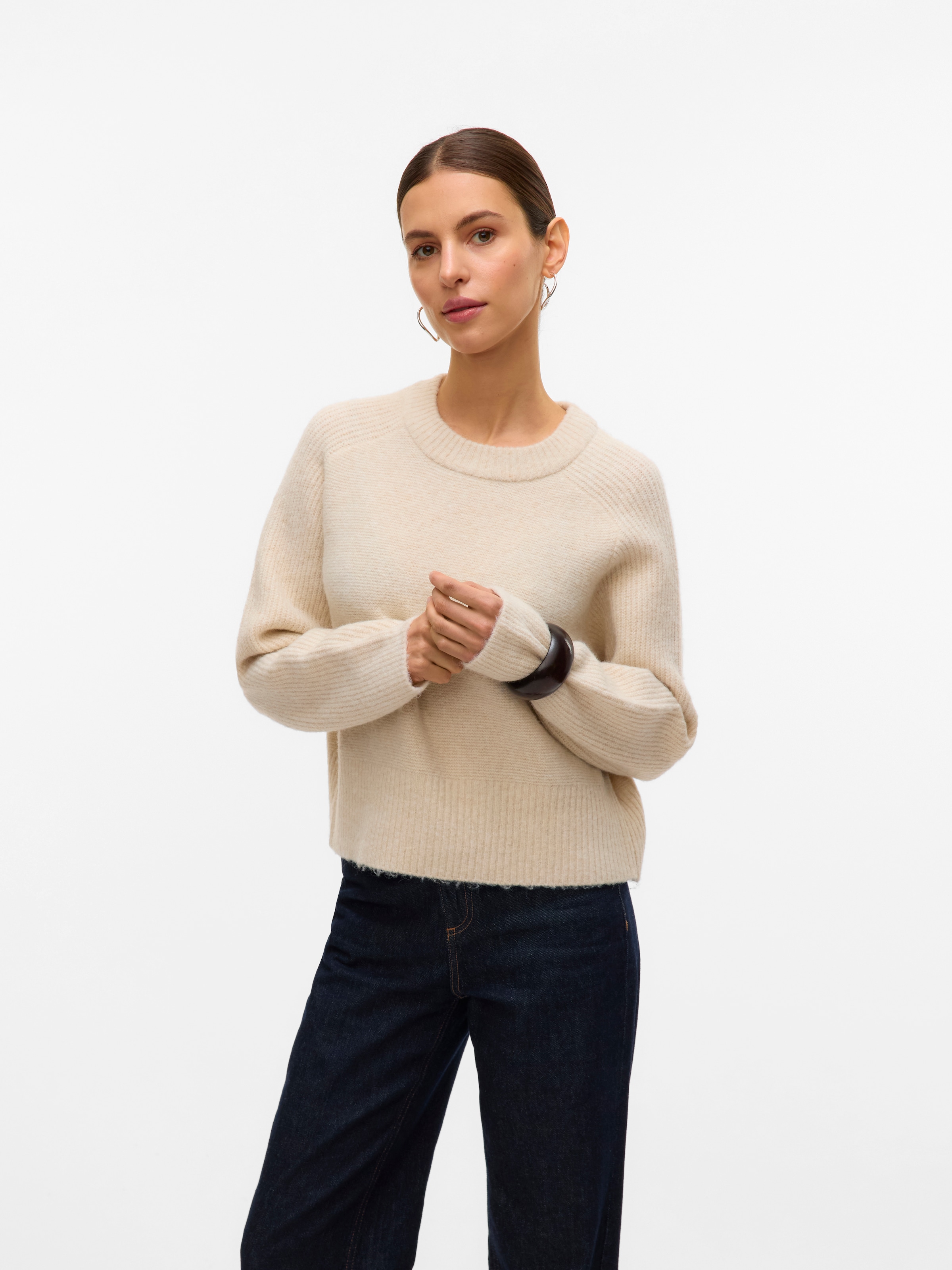 Vero Moda Strickpullover "VMBANG LS O-NECK PULLOVER BOO" günstig online kaufen