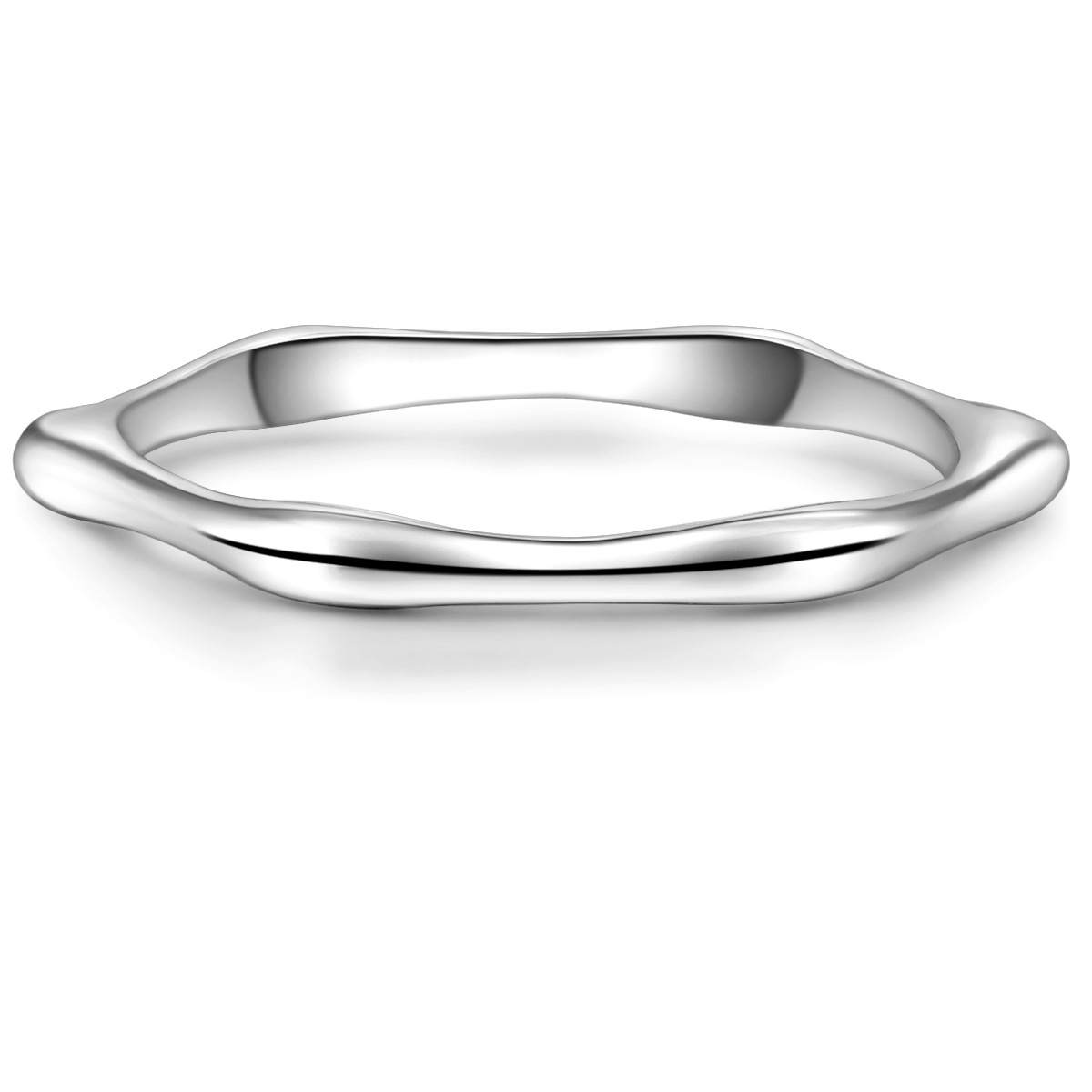 Fingerring GLANZSTÜCKE MÜNCHEN "F675" Gr. 50, silber, Fingerringe, Damen, 50, Silber 925 (Sterlingsilber), 2mm, Fingerring, aus Sterling Silber