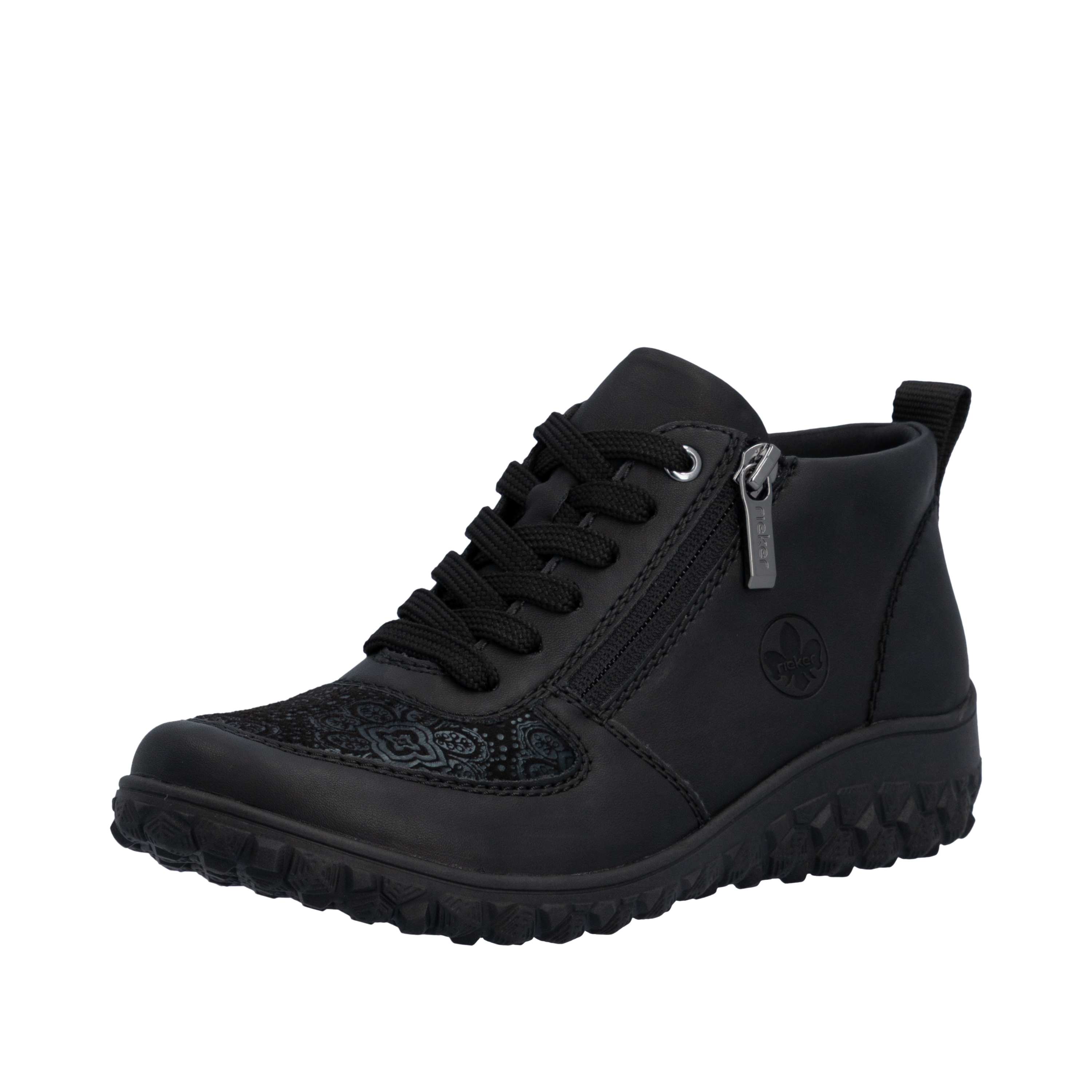 Rieker Sneakerboots High Top Sneaker, Schnürboots, Stiefelette mit floralem Muster