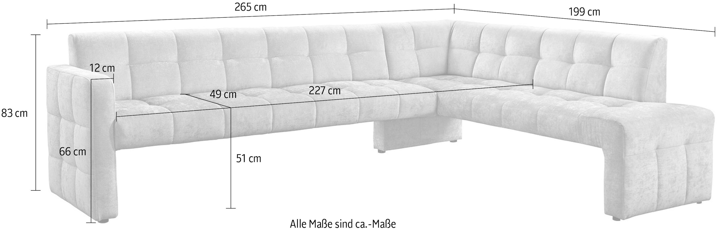 exxpo - sofa fashion »Barista, bequem und elegant, hohe Bodenfreiheit« Eckbank Barista bequem und elegant, hochwertige Detailverarbeitung